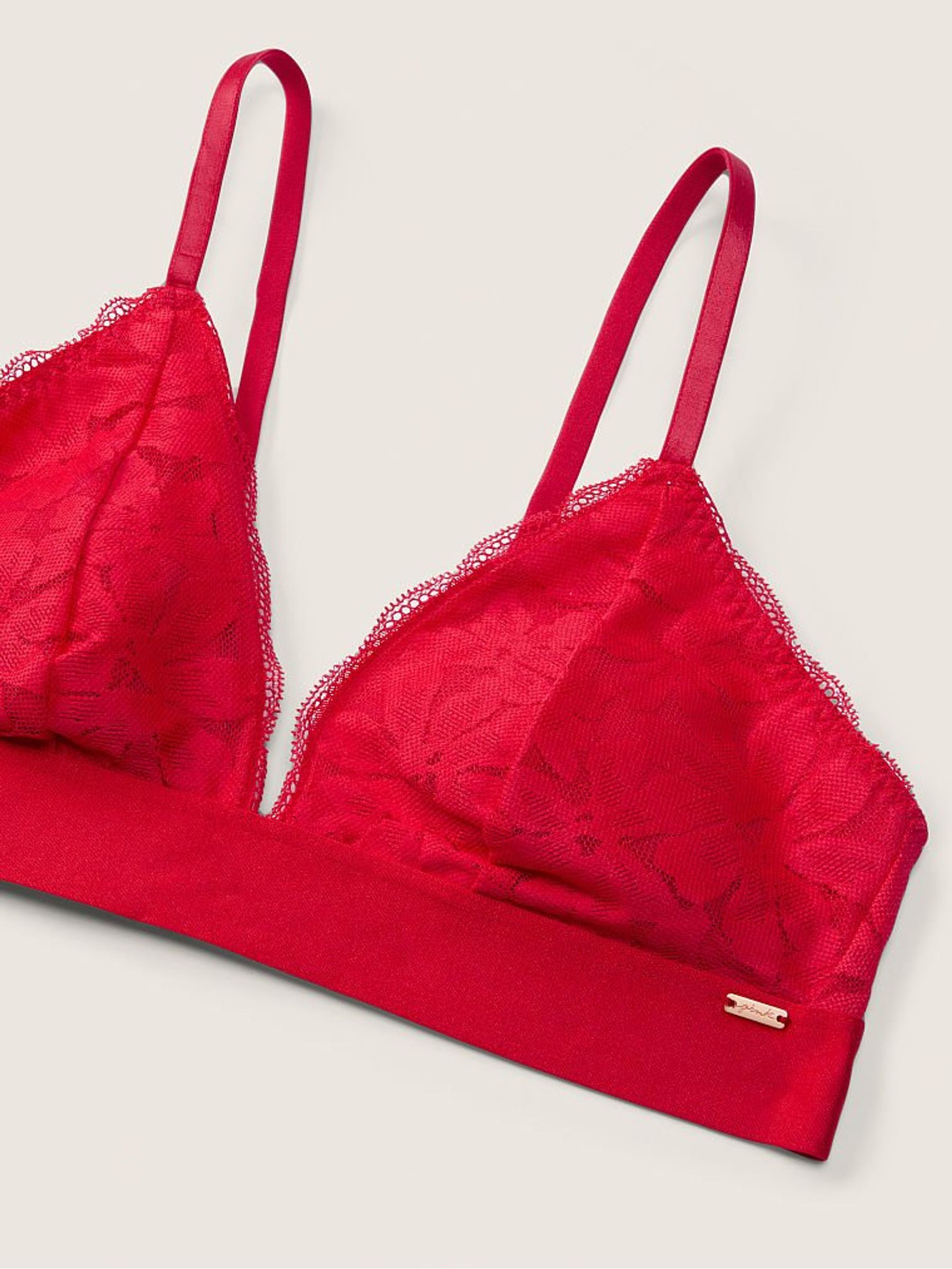 Red Pepper Lace Unlined Triangle Bralette - Image 2 of 2