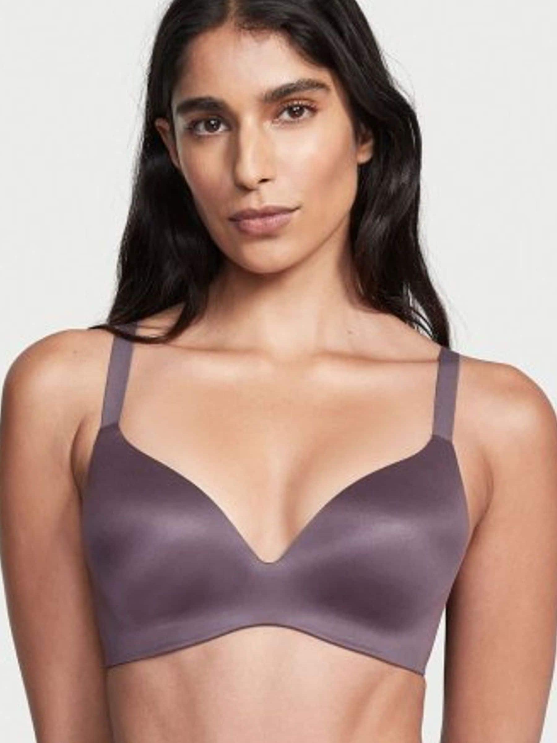 Angel Pink Thistle Flower Smooth Lightly Lined Non Wired Push Up Bra - Image 1 of 3