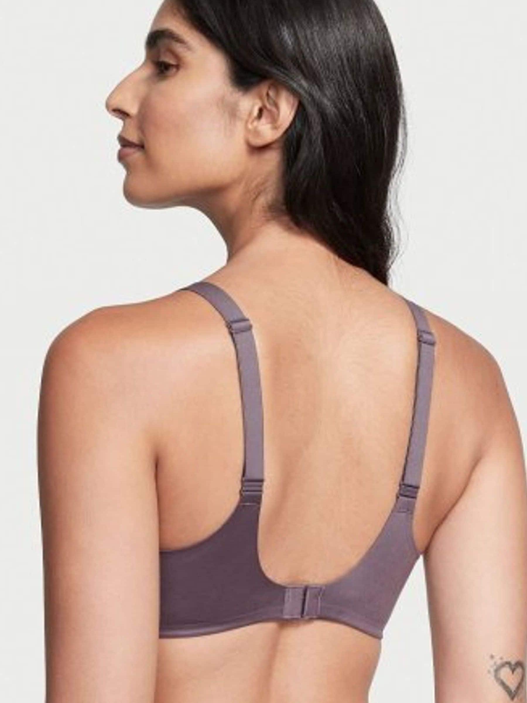 Angel Pink Thistle Flower Smooth Lightly Lined Non Wired Push Up Bra - Image 2 of 3