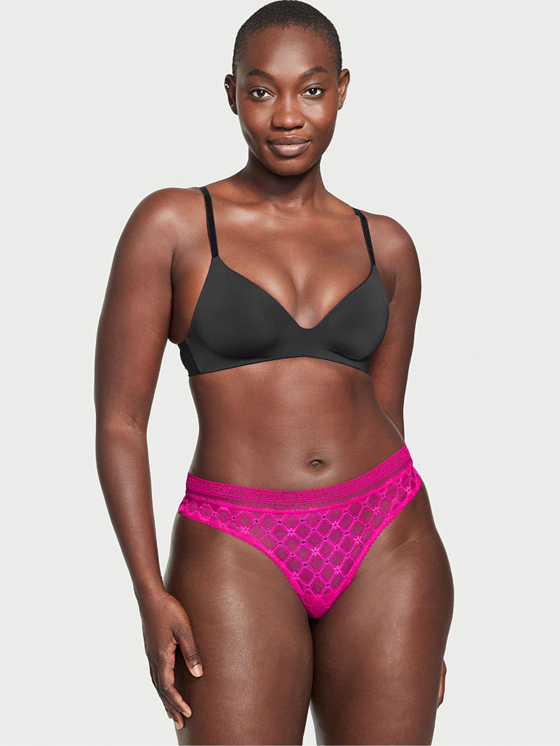 Wicked Rose Cotton Logo Thong Panty - Image 1 of 1