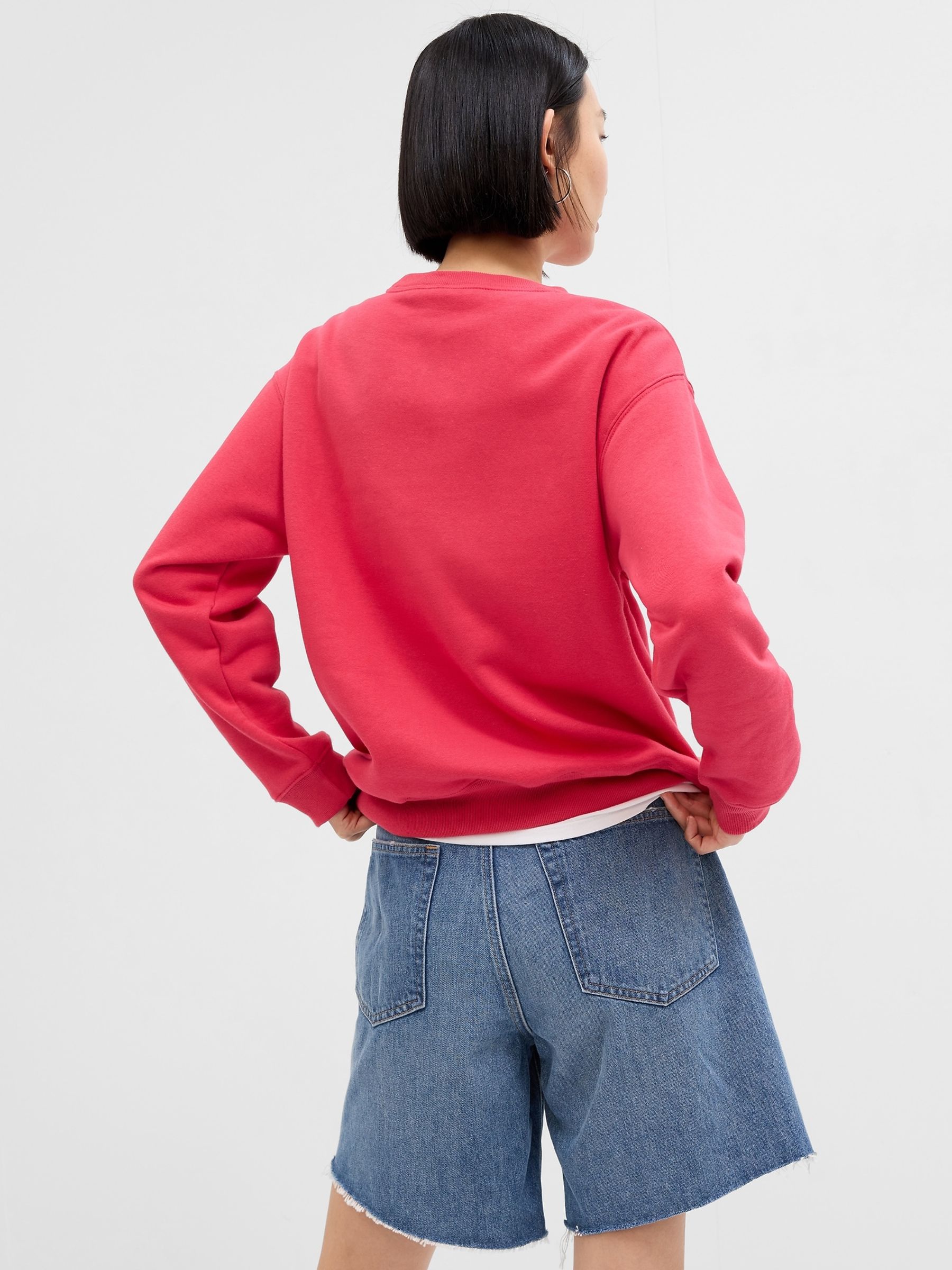 Burgundy Red Logo Crew Neck Long Sleeve Sweatshirt - Image 2 of 2