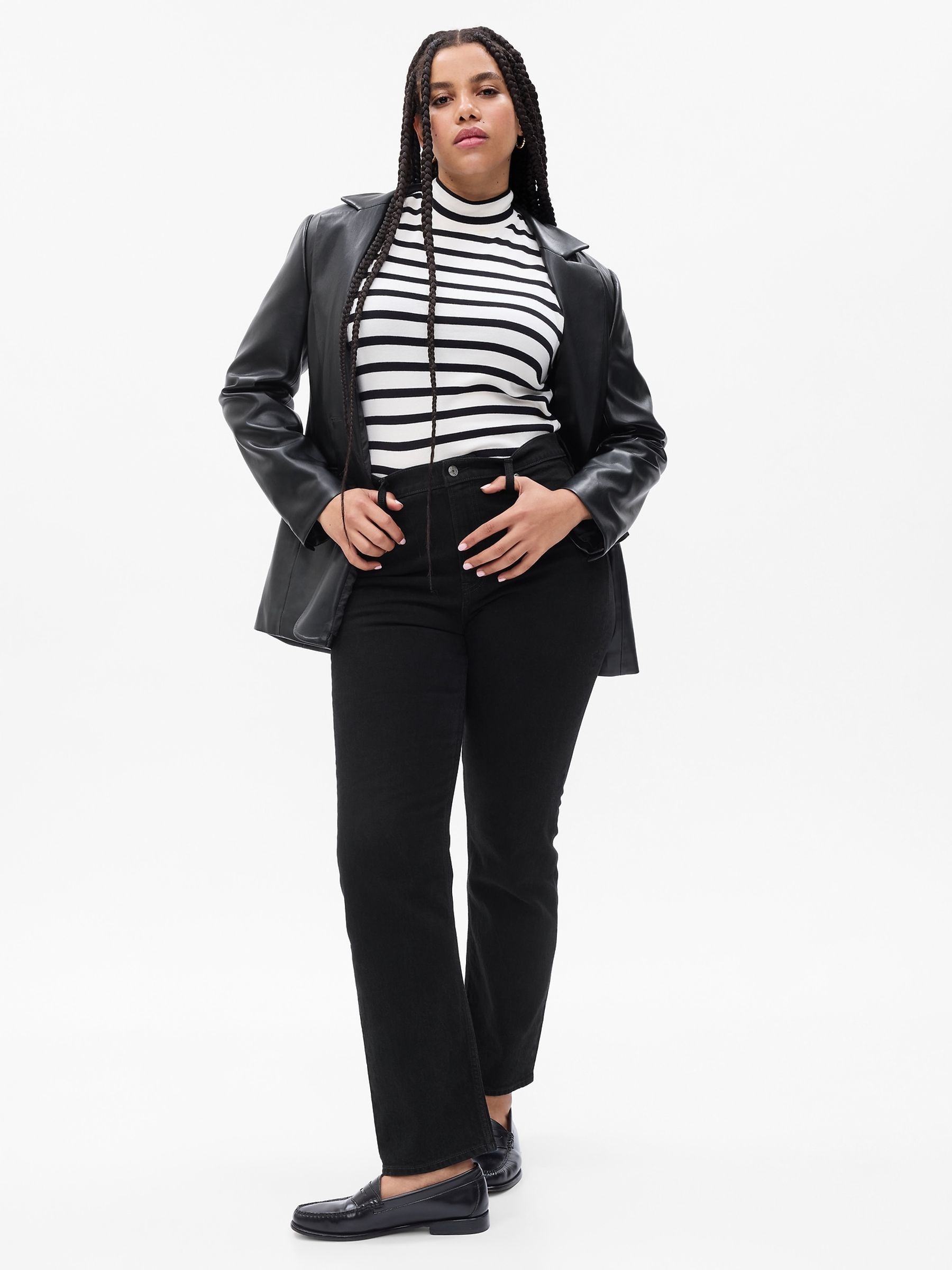 Black 90s Straight Jeans with Washwell - Image 3 of 5