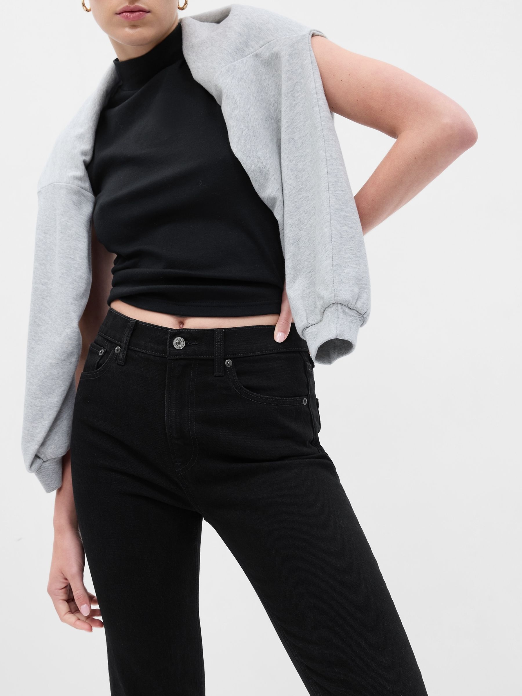 Black 90s Straight Jeans with Washwell - Image 4 of 5