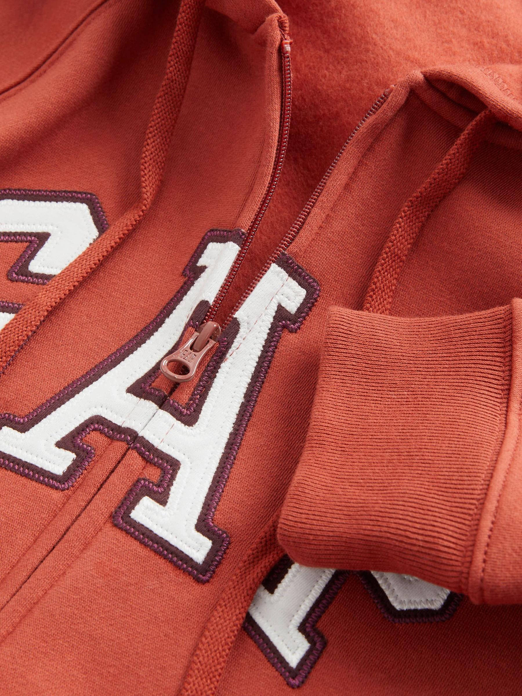 Orange Logo Zip Up Hoodie - Image 3 of 3