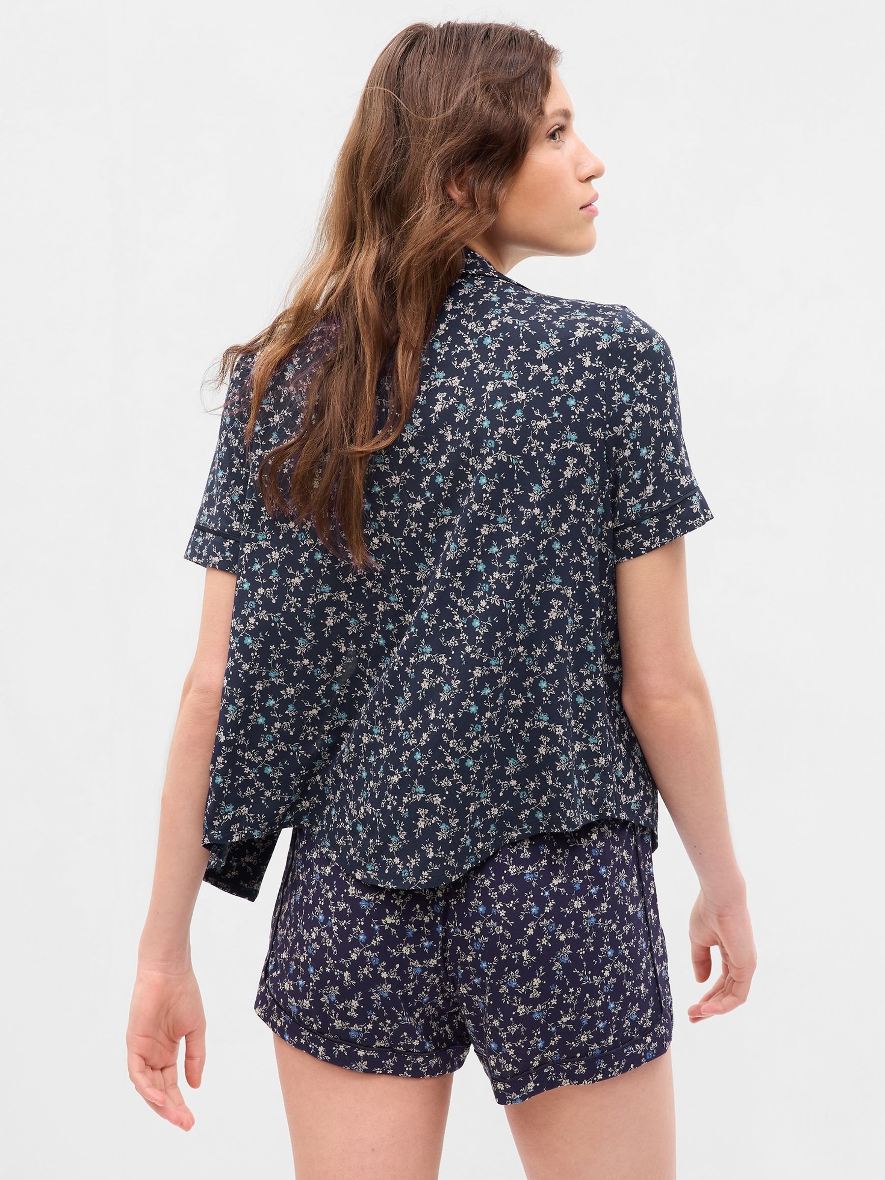 Blue Short Sleeve Pyjama Top - Image 2 of 2