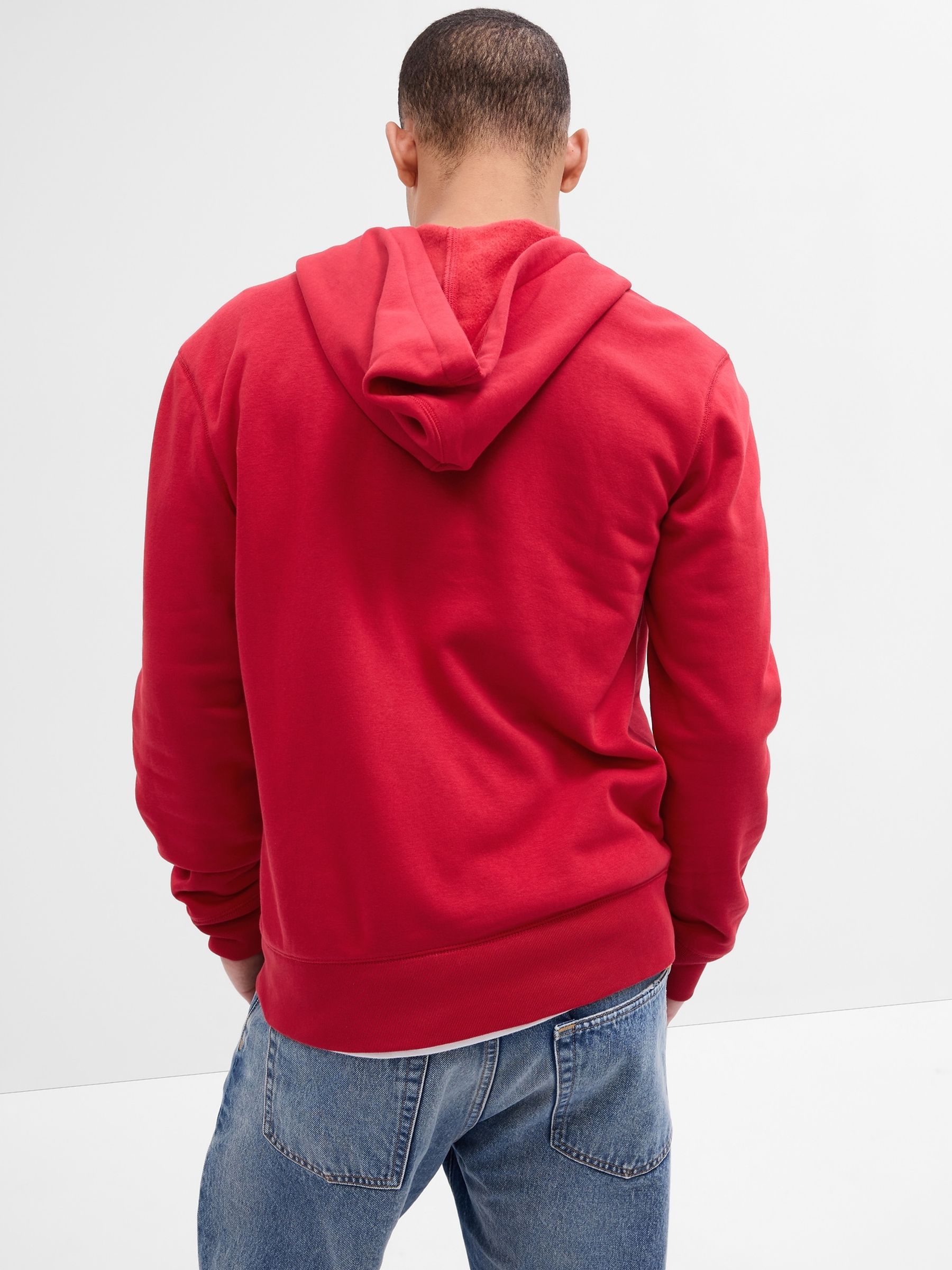 Red Logo Zip Up Hoodie - Image 2 of 4
