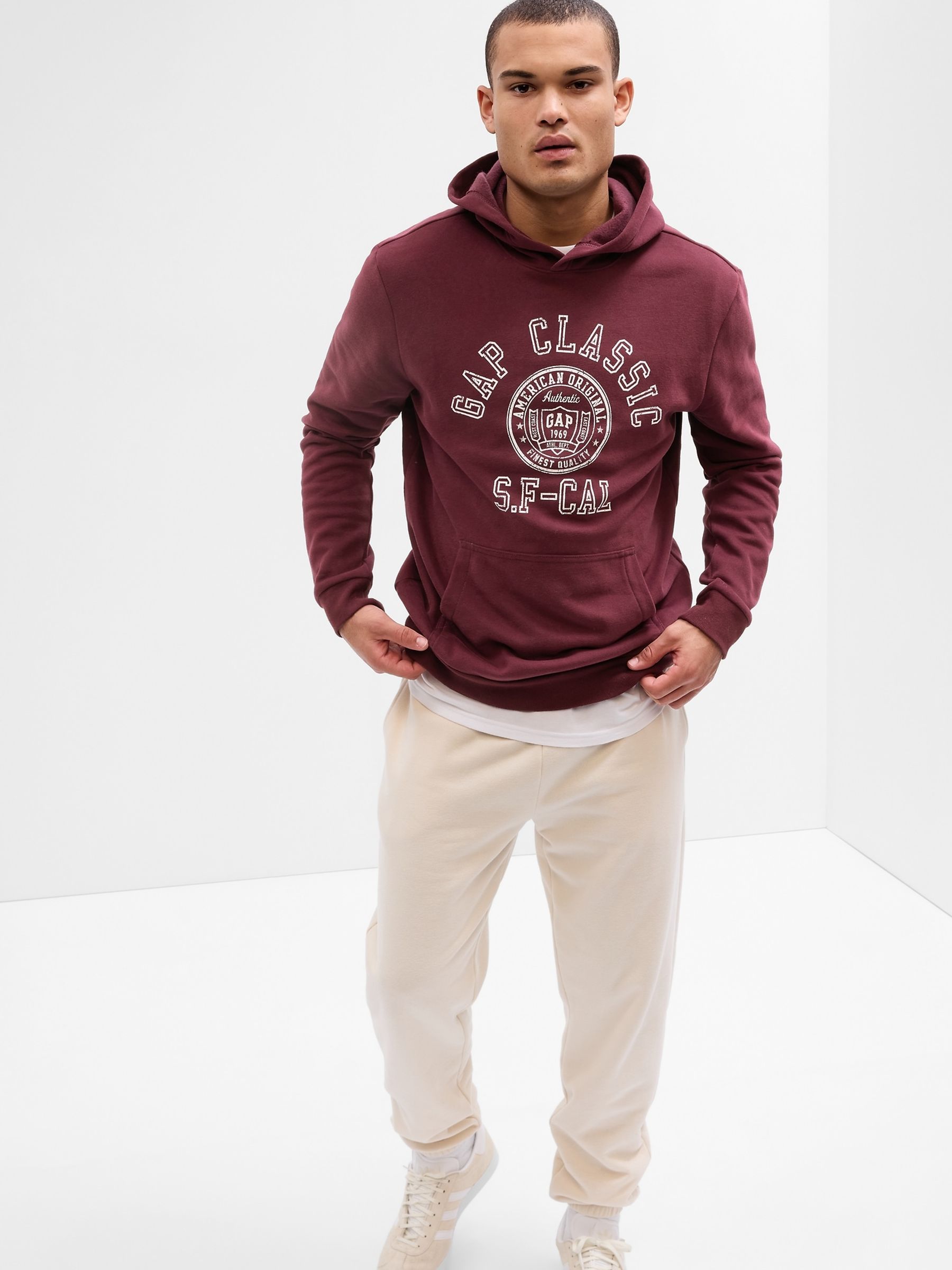 Red Logo Vintage Soft Hoodie - Image 1 of 1