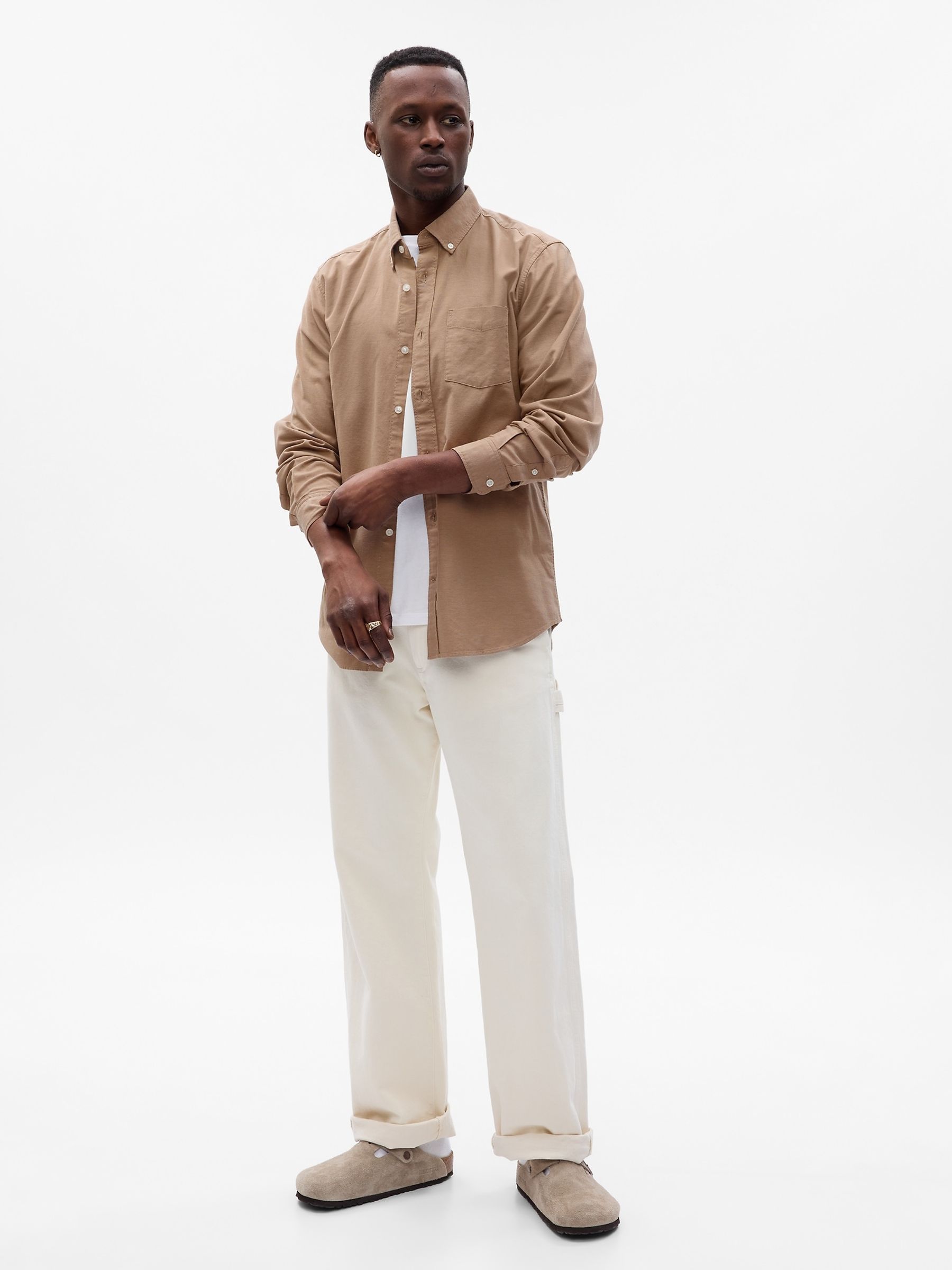 Brown Classic Oxford Shirt in Standard Fit - Image 1 of 1