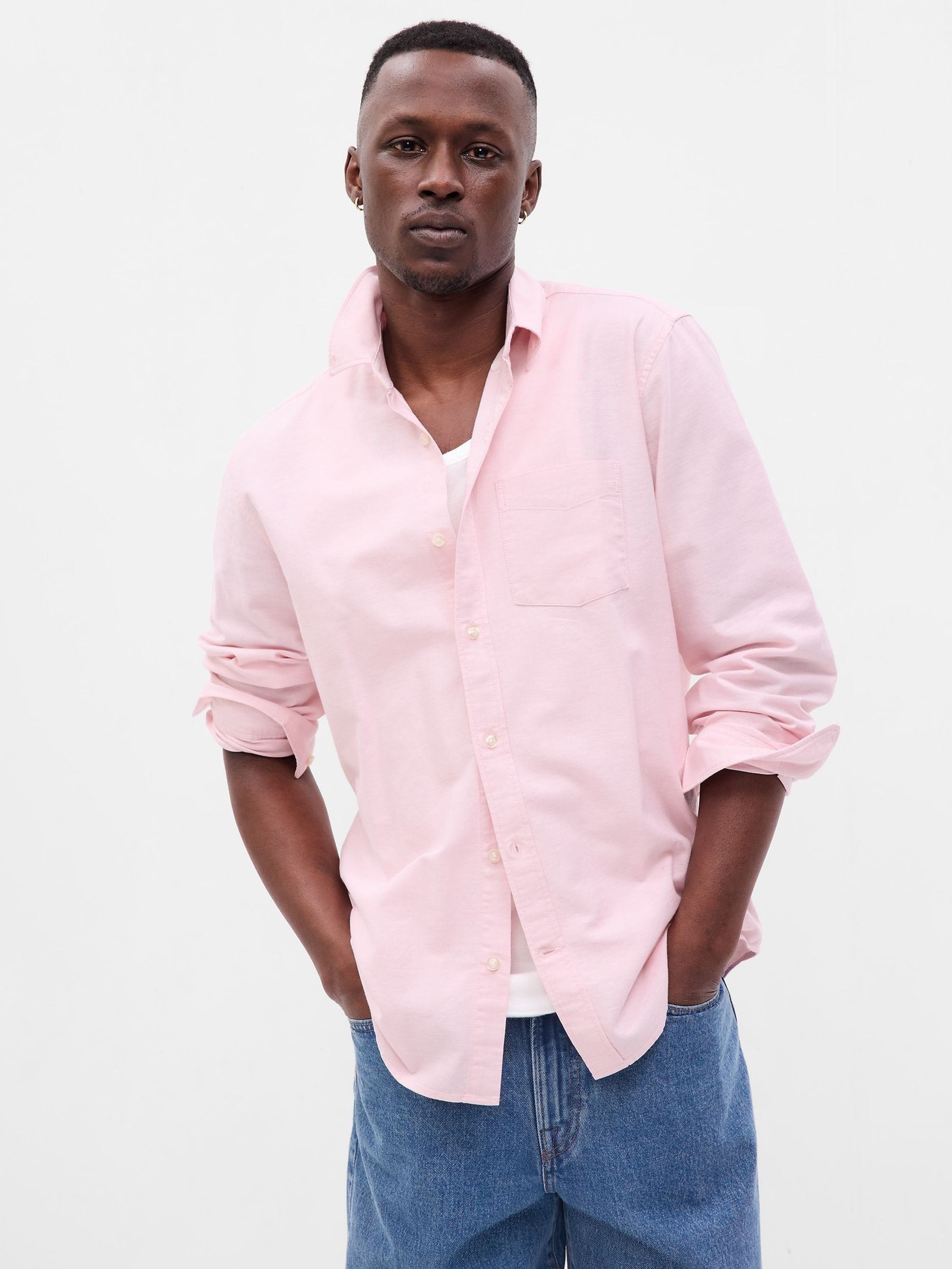 Pink Classic Oxford Shirt in Standard Fit - Image 1 of 1