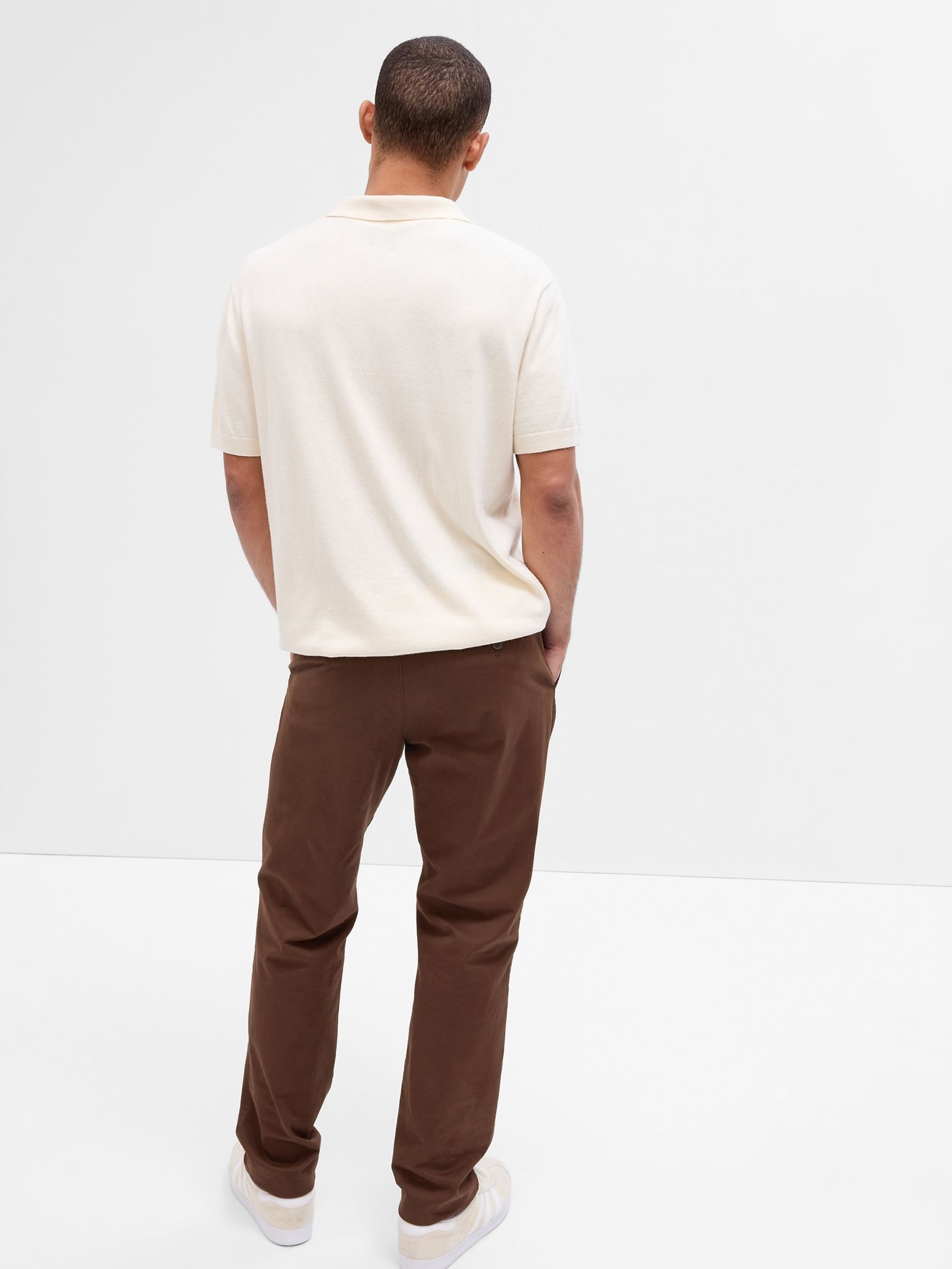 Brown Straight Taper Fit Essential Chinos - Image 2 of 4