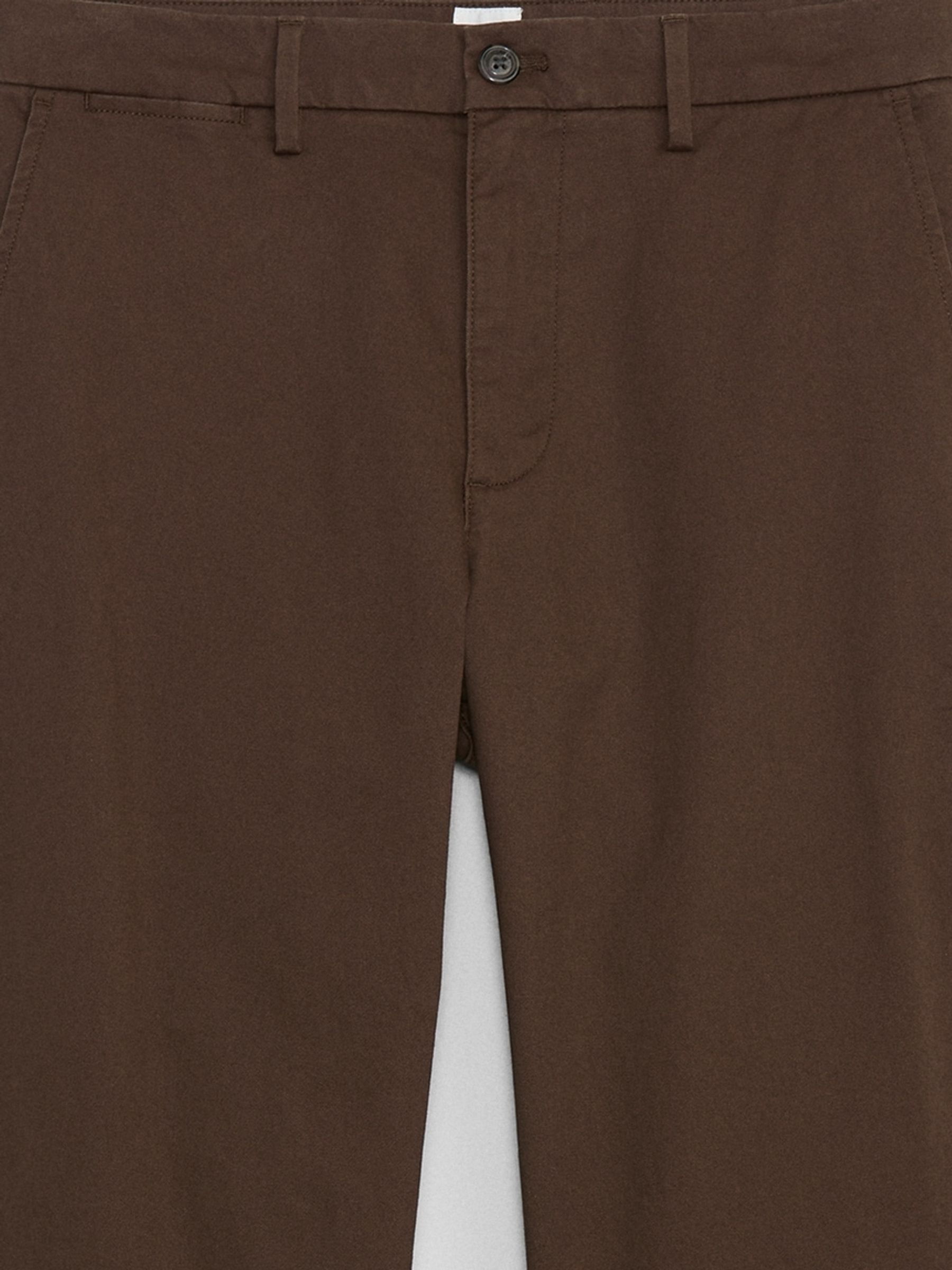 Brown Straight Taper Fit Essential Chinos - Image 4 of 4