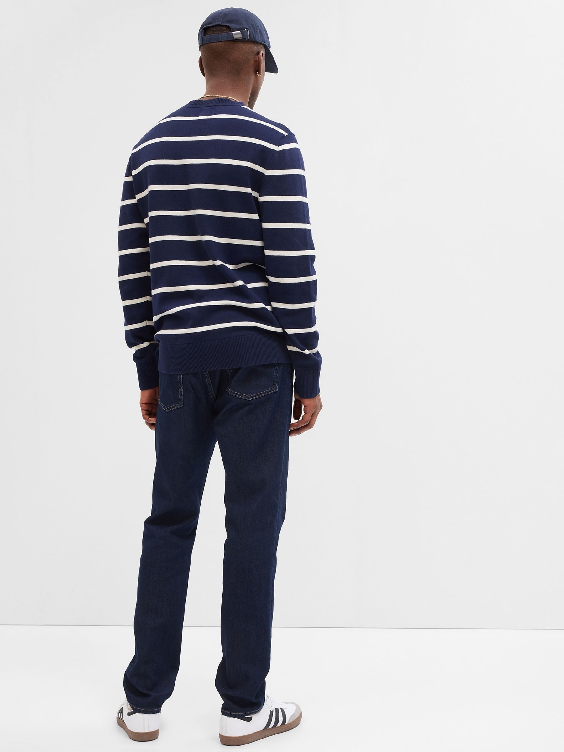 Dark Indigo Blue Slim Fit Comfort Stretch Soft Jeans - Image 2 of 4