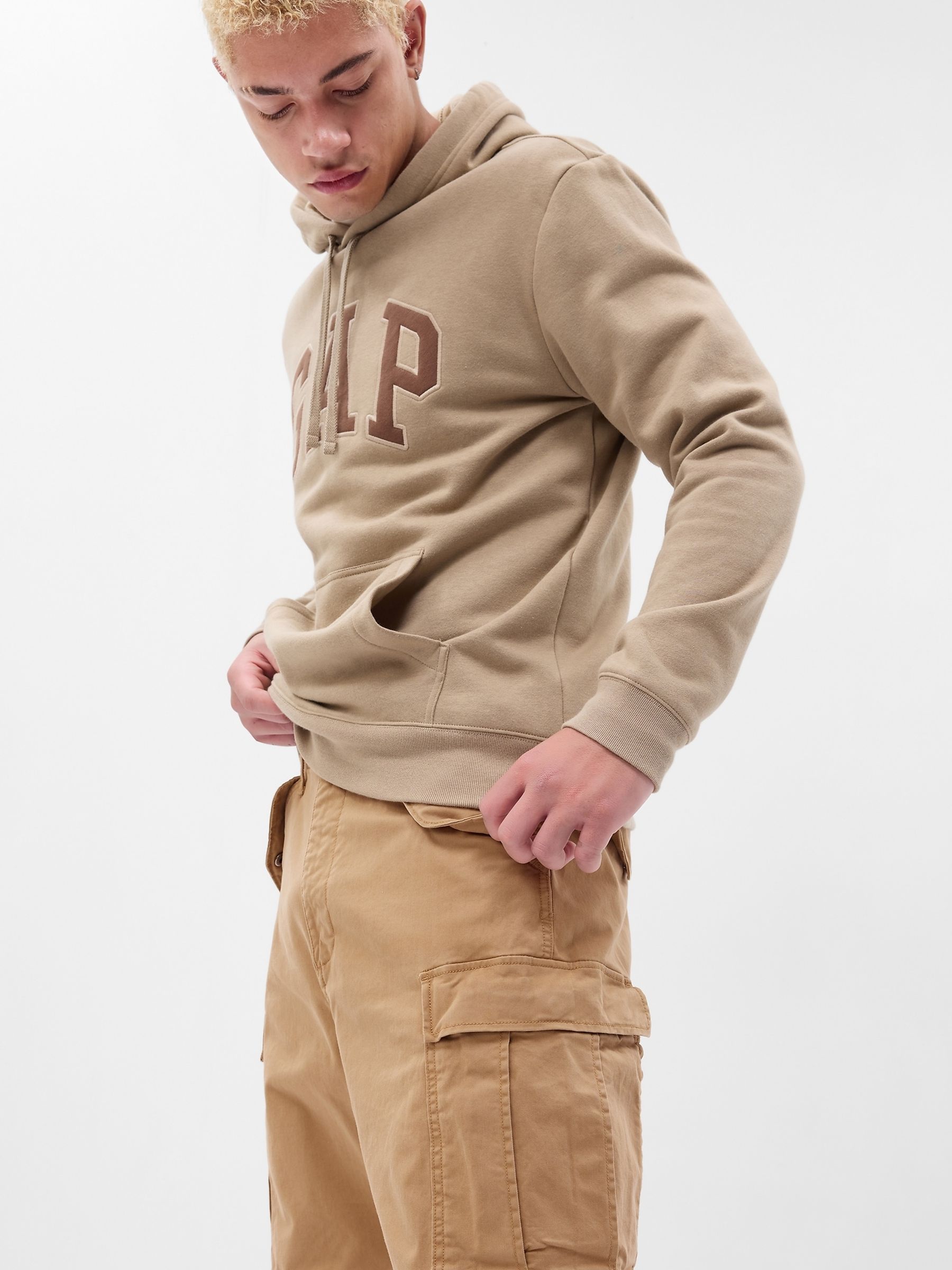 Beige Relaxed Utility Cargo Trousers - Image 3 of 4