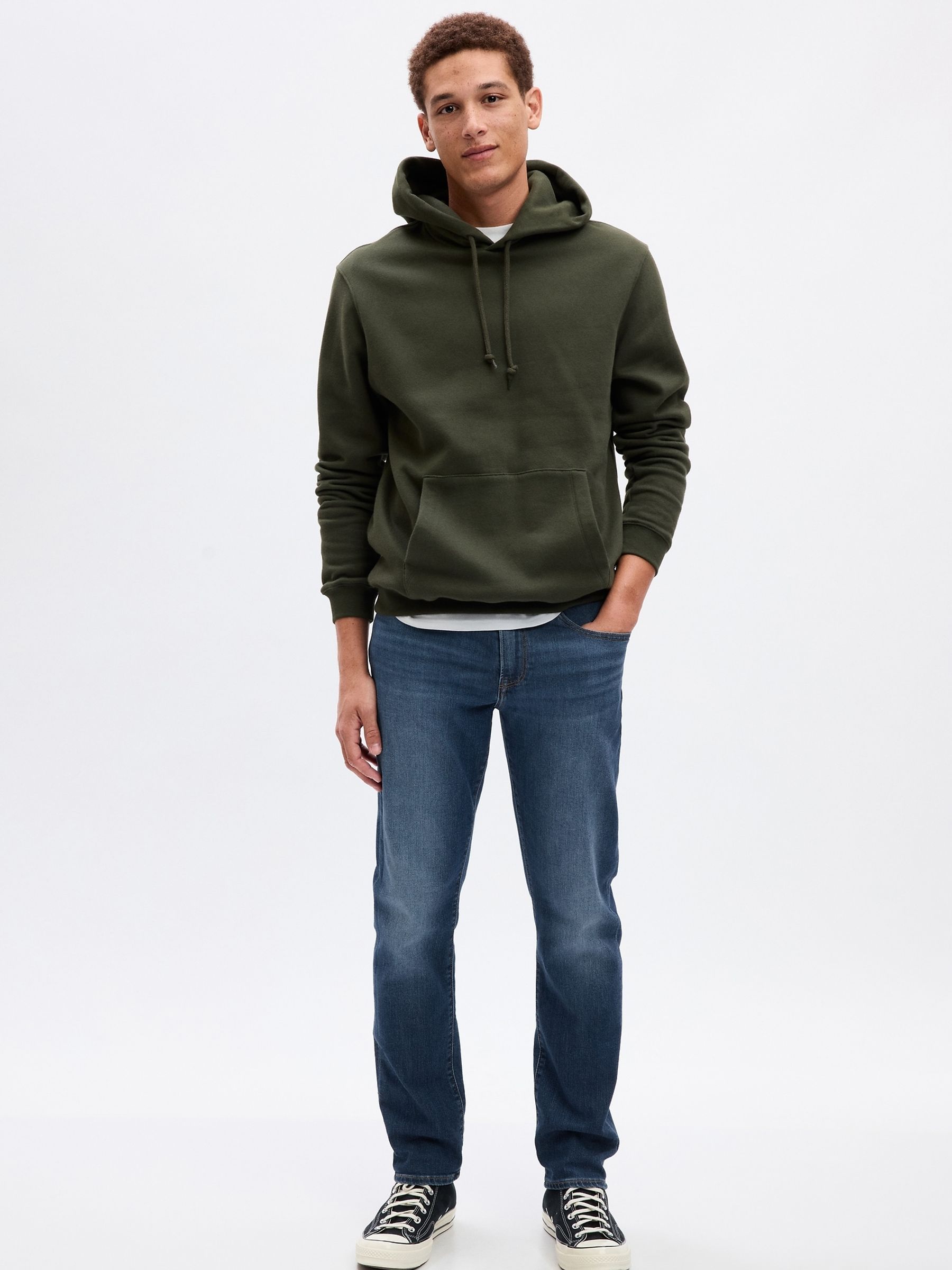 Medium Wash Blue Slim Fit Comfort Stretch Soft Jeans - Image 1 of 7