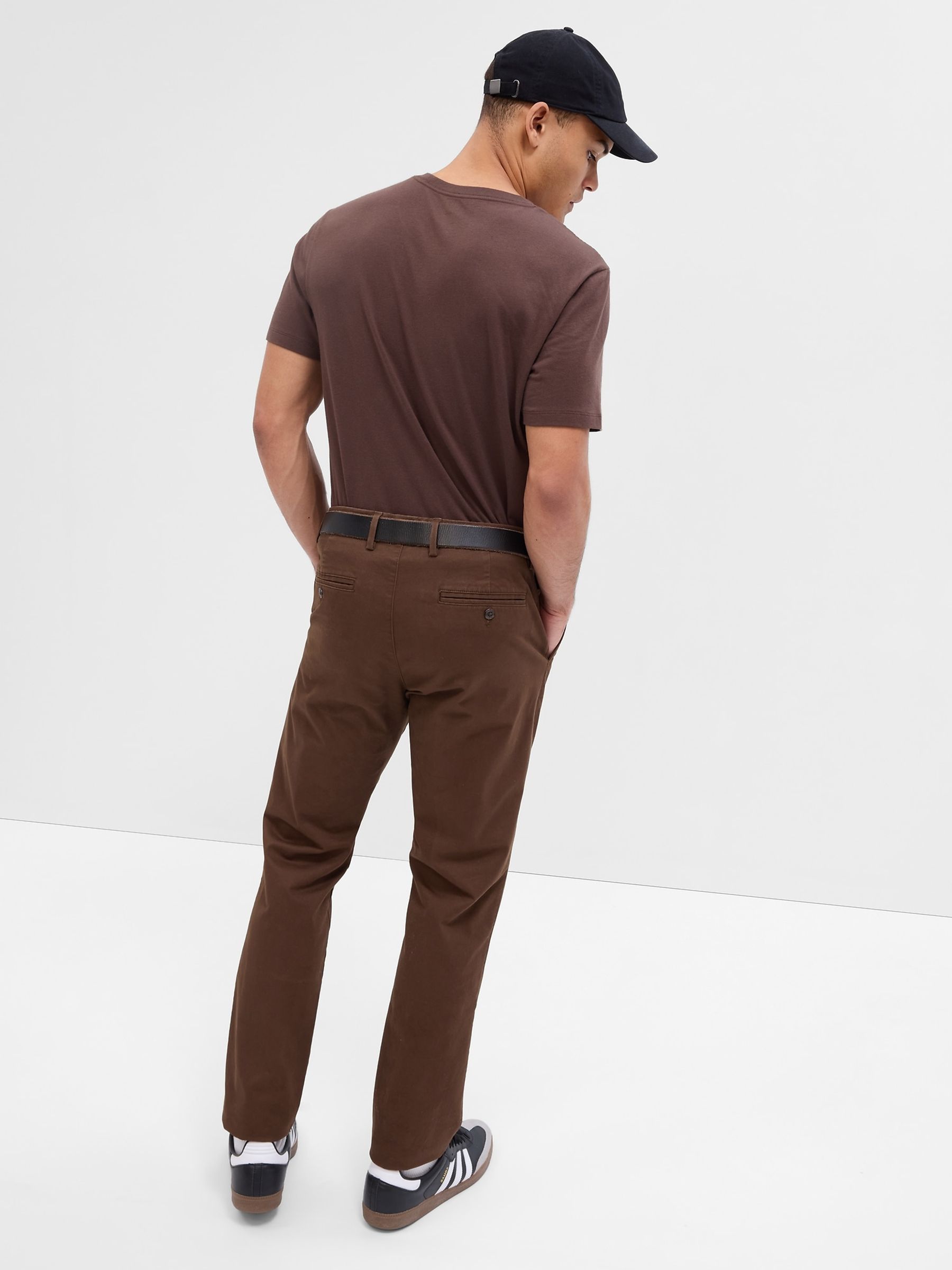 Dark Brown Chinos in Skinny Fit with Washwell - Image 2 of 4