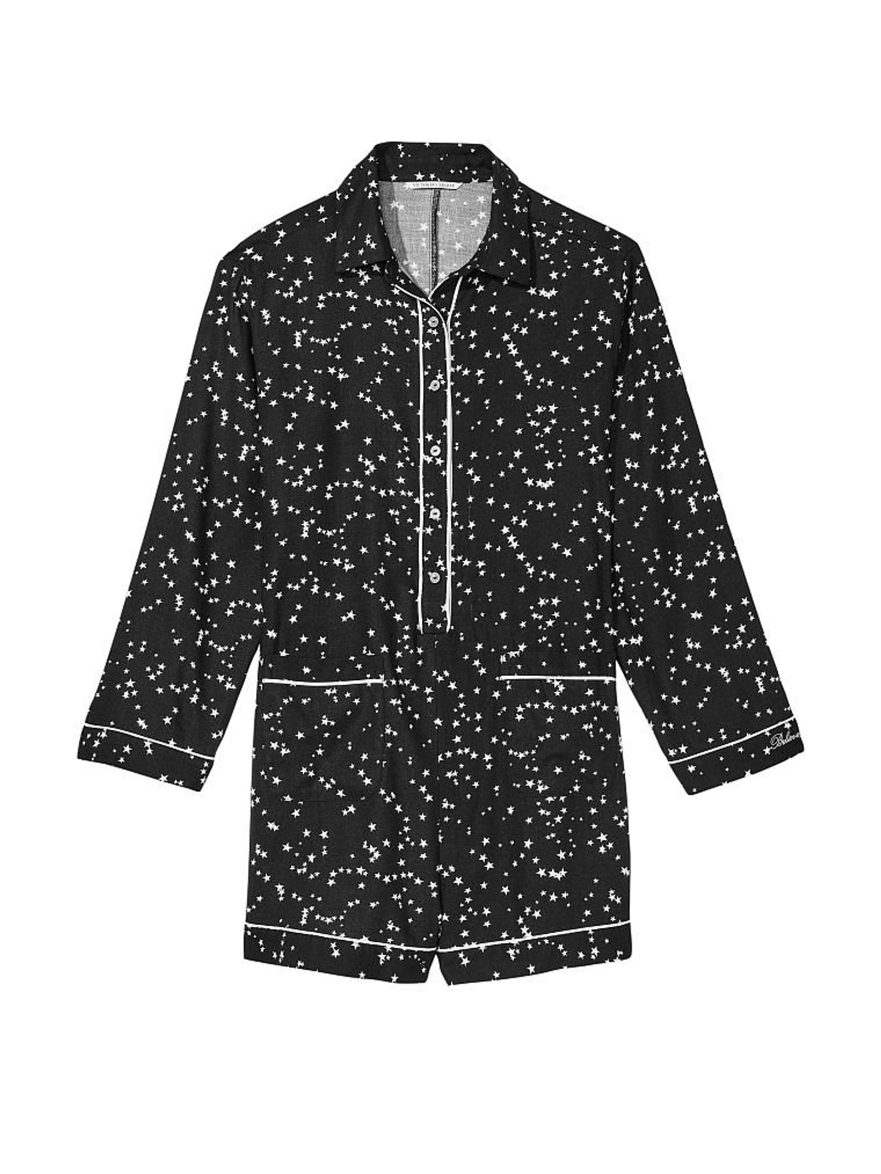 Black Stars Flannel Playsuit - Image 3 of 3
