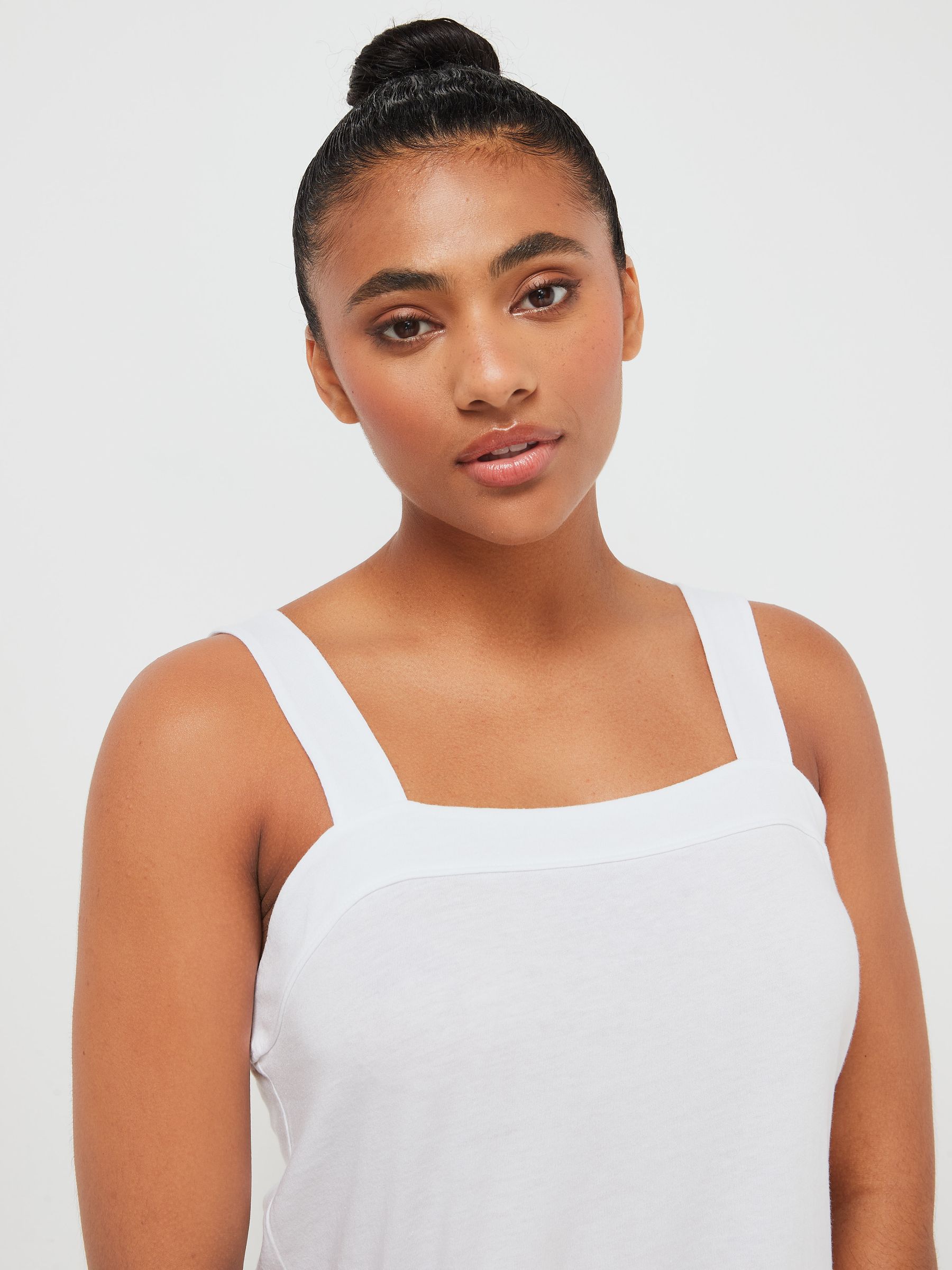 White Sleeveless Peplum Top - Image 3 of 5