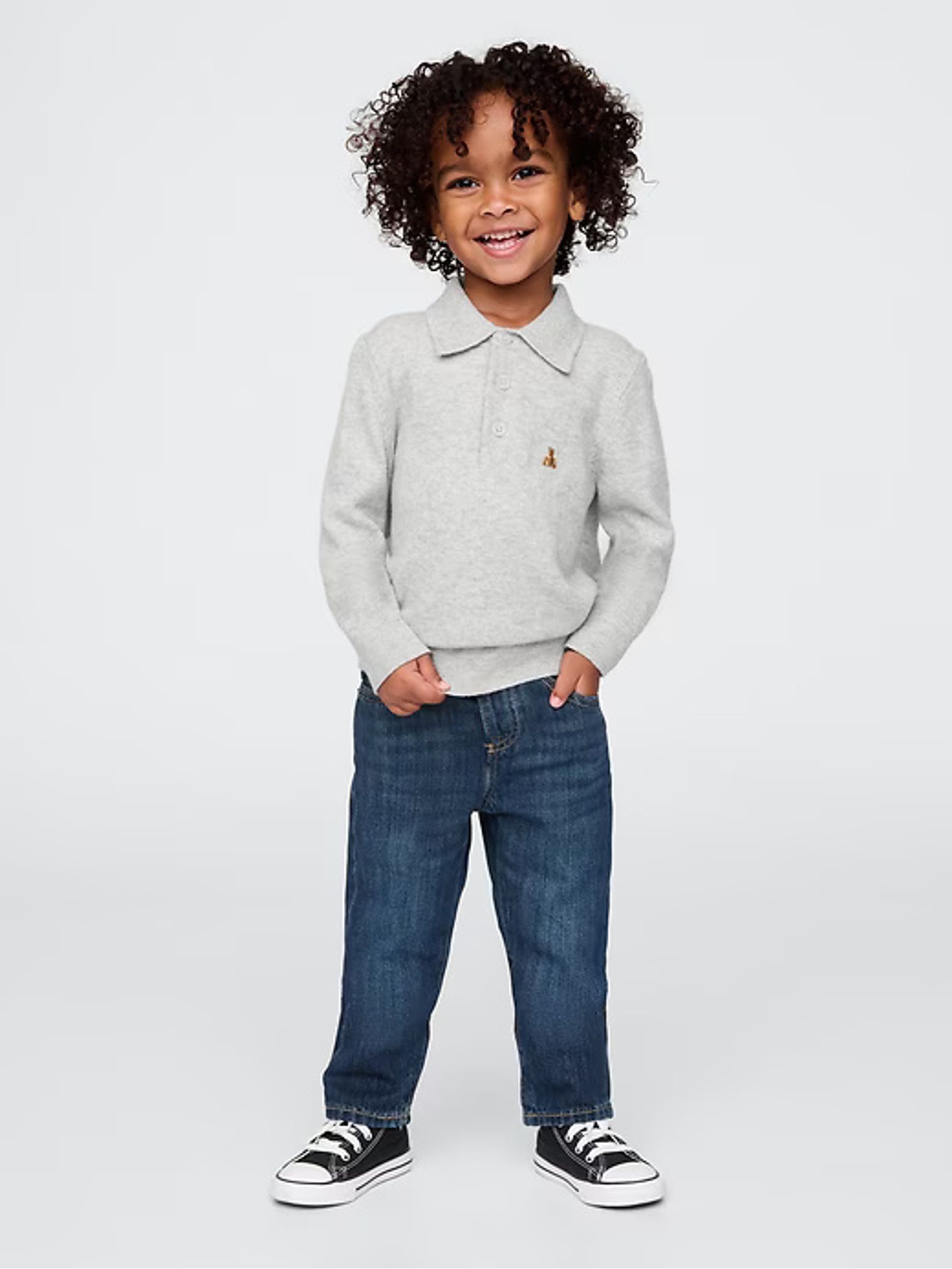 Mid Wash Blue Cotton Slim Fit Stretch Jeans (6mths-5yrs) - Image 1 of 5