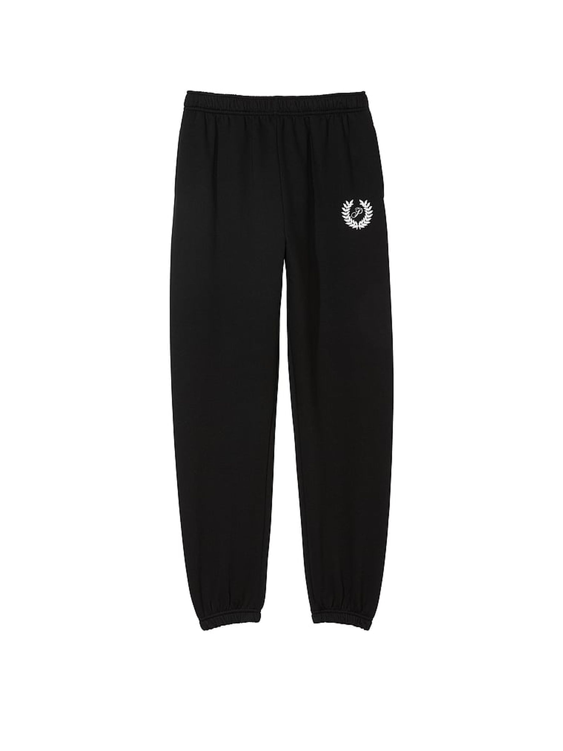 Pure Black Fleece Cuffed Jogger - Image 4 of 4