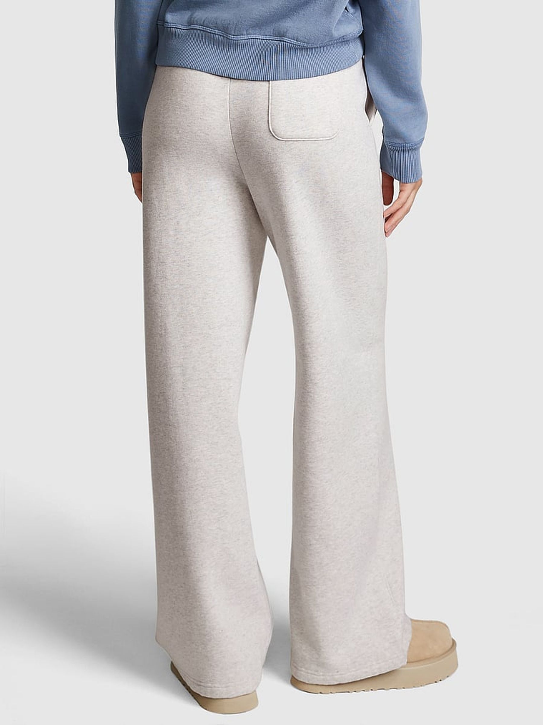 Heather Grey Fleece Wide Leg Jogger - Image 2 of 3