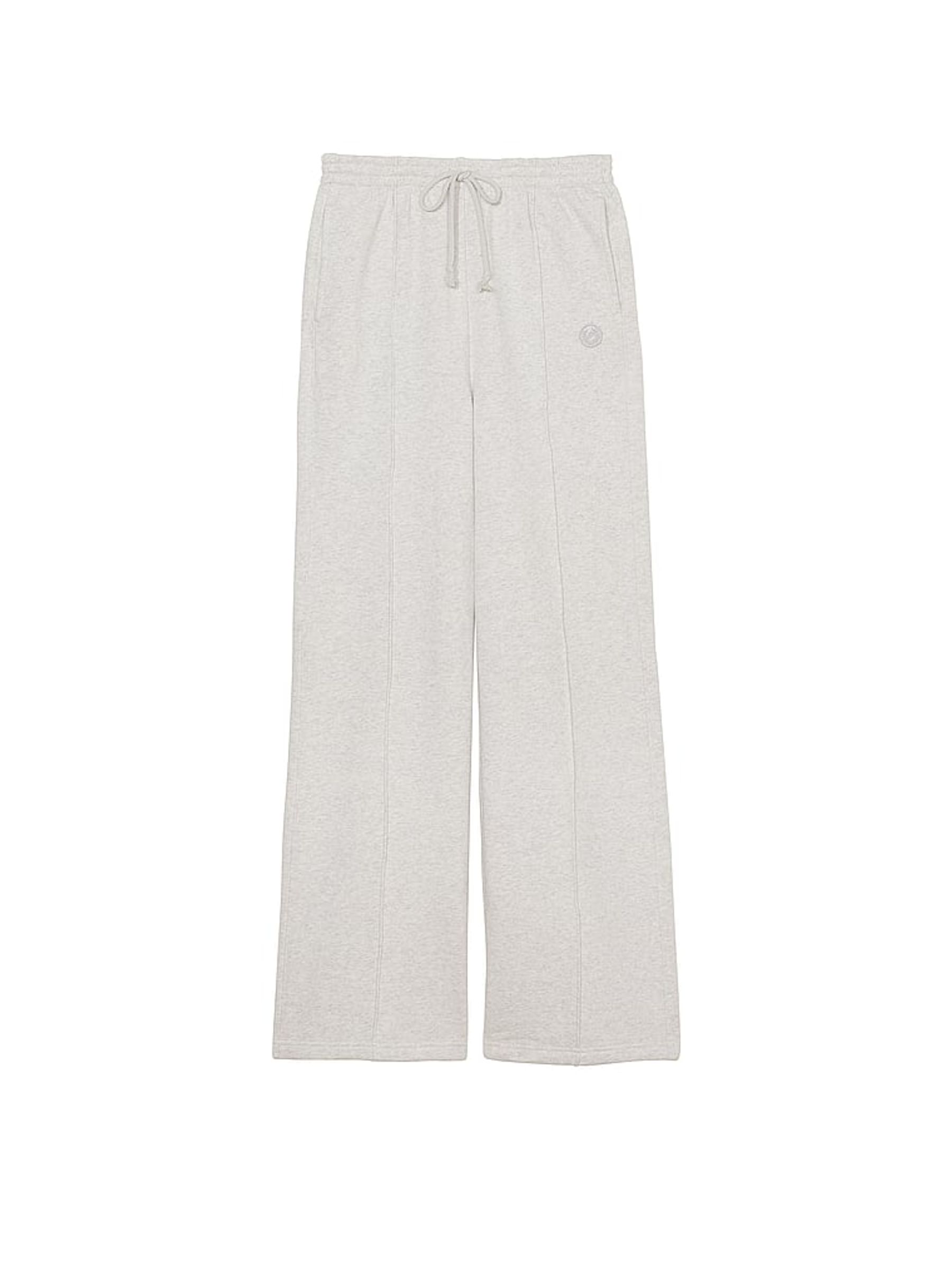 Heather Grey Fleece Wide Leg Jogger - Image 3 of 3