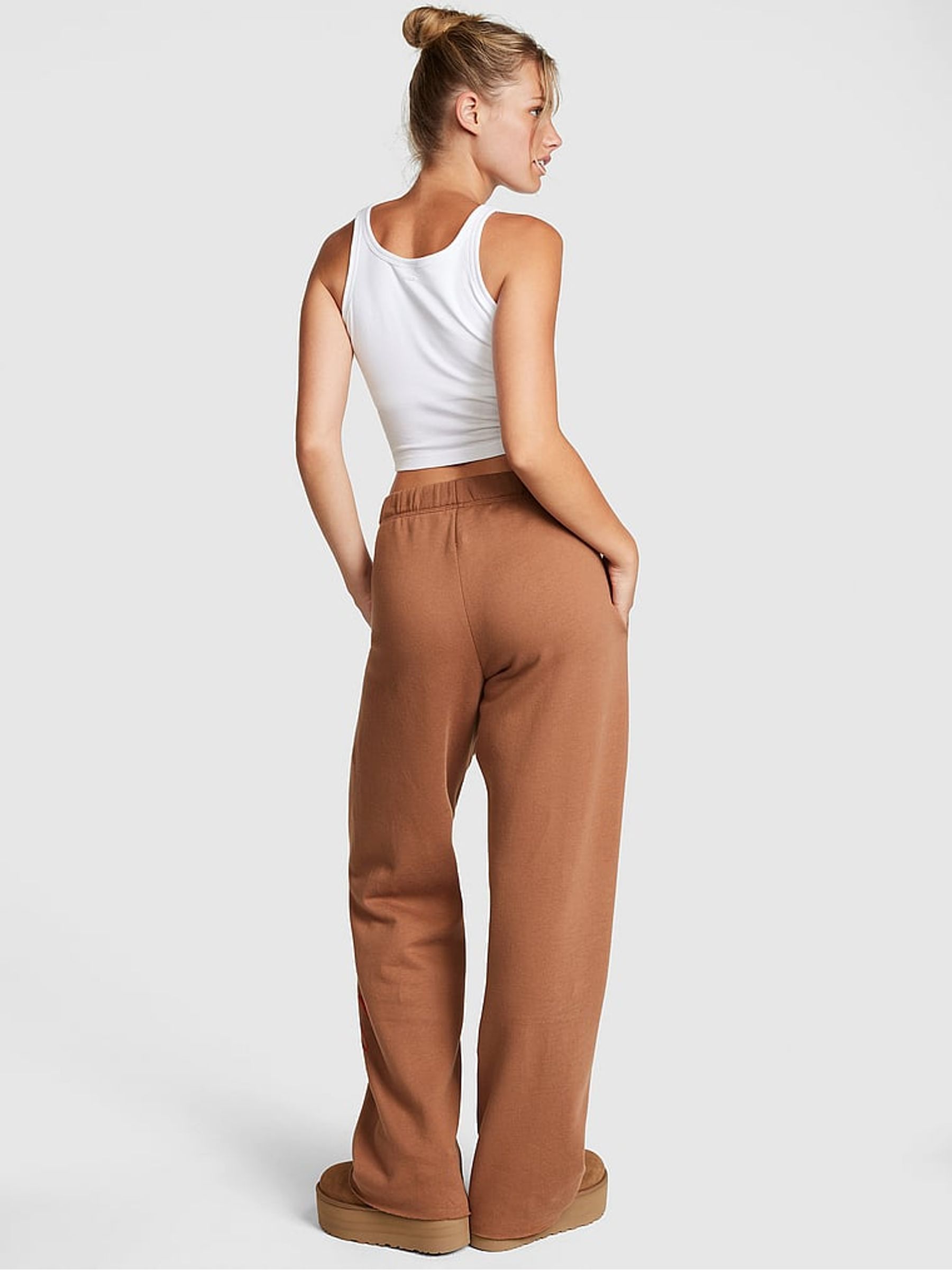 Caramel Kiss Brown Wide Leg Jogger - Image 2 of 3
