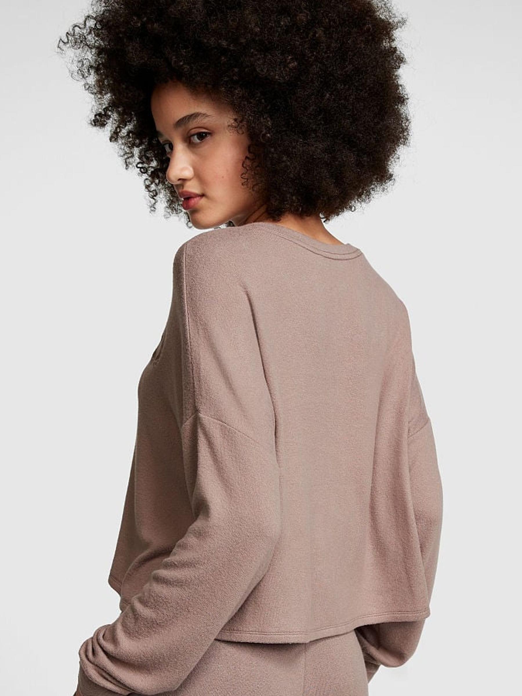 Iced Coffee Brown Cosy Long Sleeve Sleep Shirt - Image 2 of 4