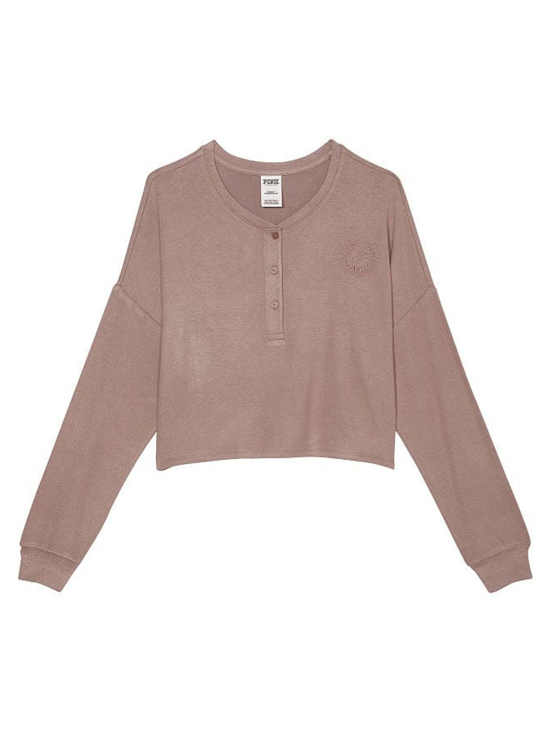 Iced Coffee Brown Cosy Long Sleeve Sleep Shirt - Image 3 of 4
