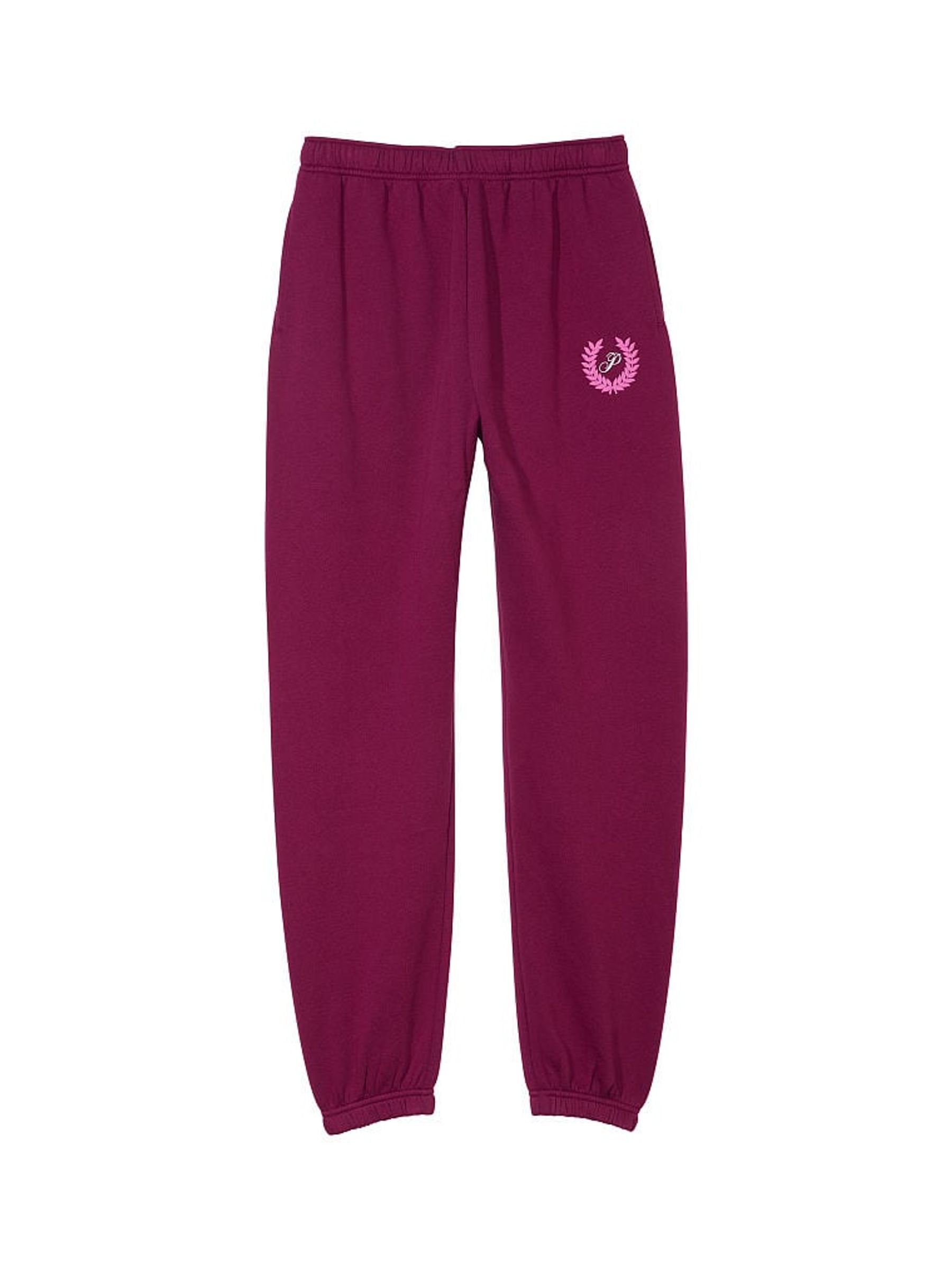 Vivid Magenta Pink Fleece Cuffed Jogger - Image 4 of 4