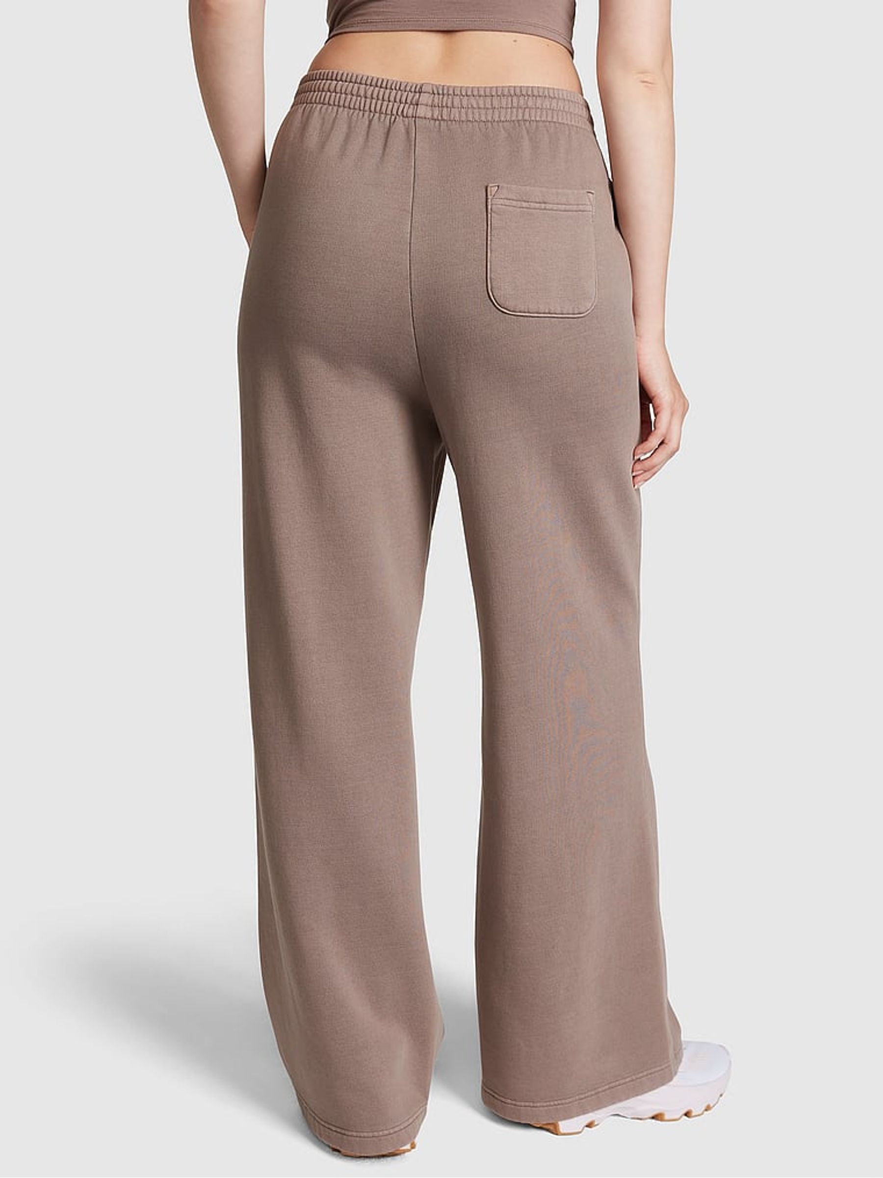 Iced Coffee Brown Fleece Wide Leg Jogger - Image 2 of 4