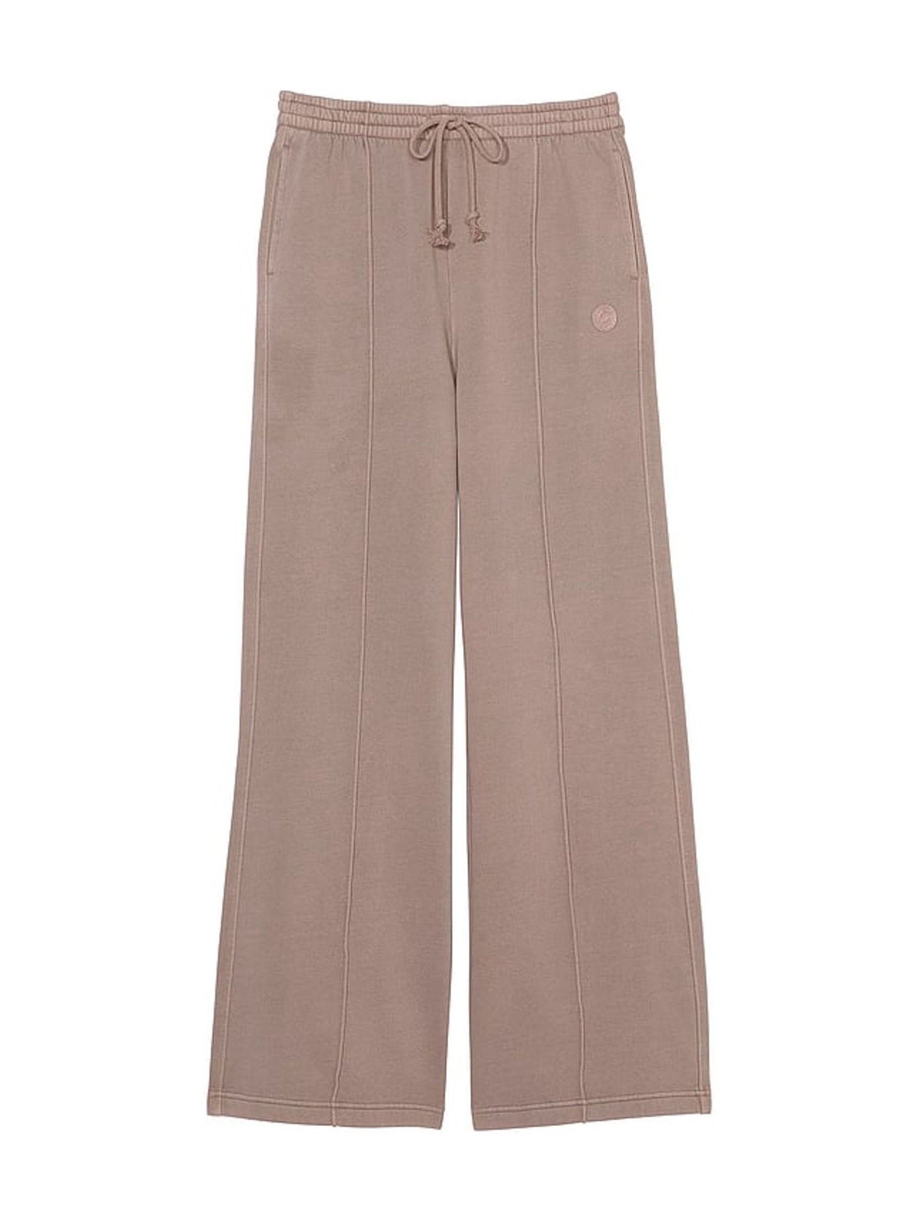 Iced Coffee Brown Fleece Wide Leg Jogger - Image 4 of 4