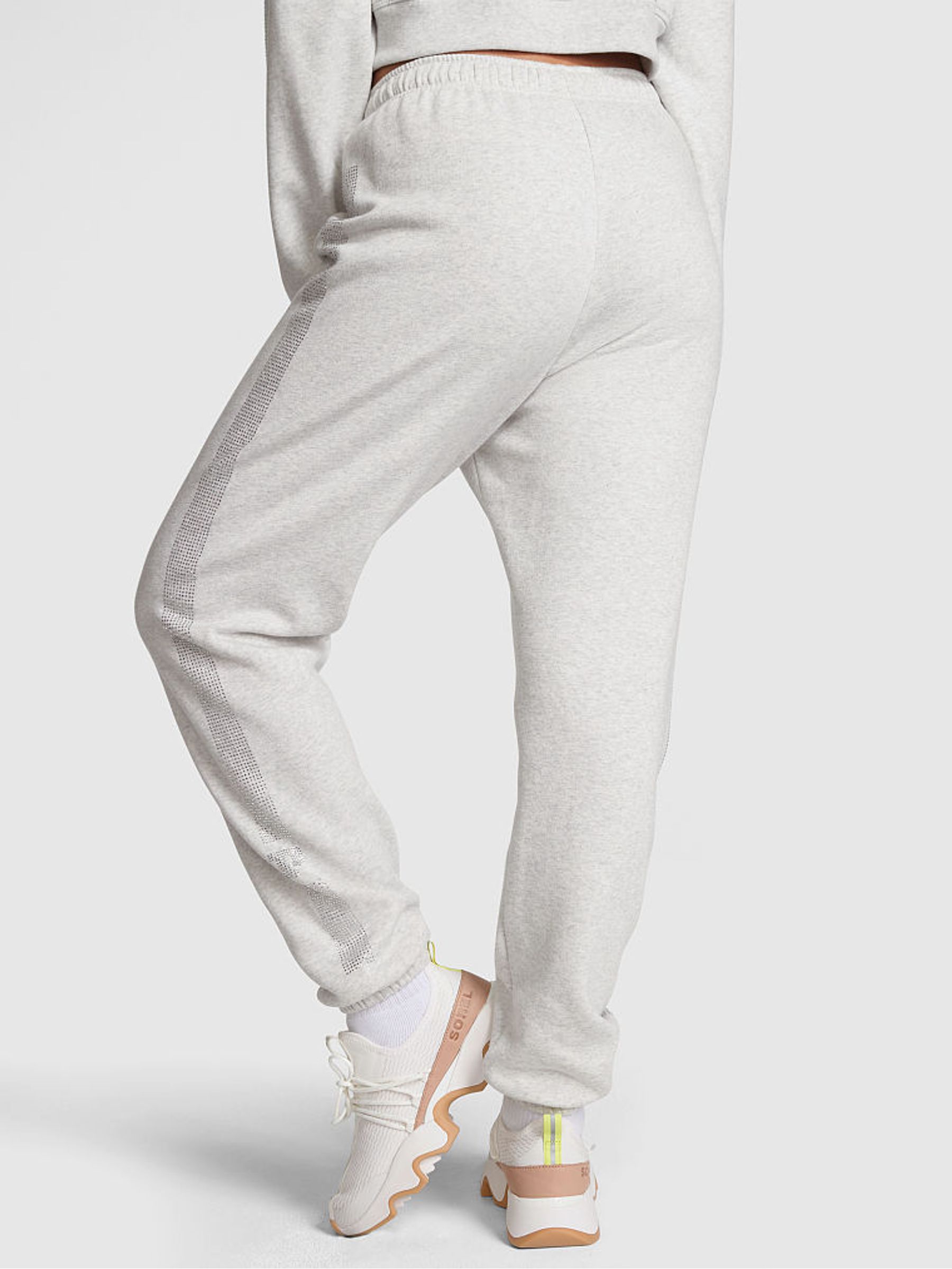 Stone Grey Shine Cuffed Jogger - Image 2 of 3 Stone Grey Shine Cuffed Jogger - Image 2 of 3