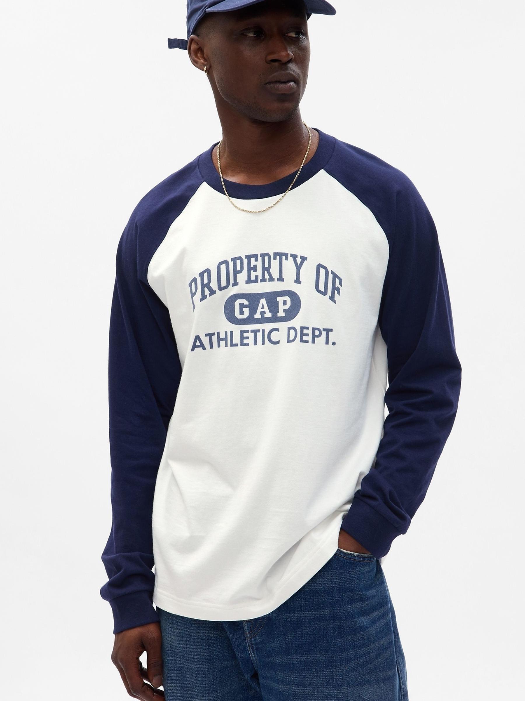 White Athletic Logo Long Sleeve T-Shirt - Image 1 of 1