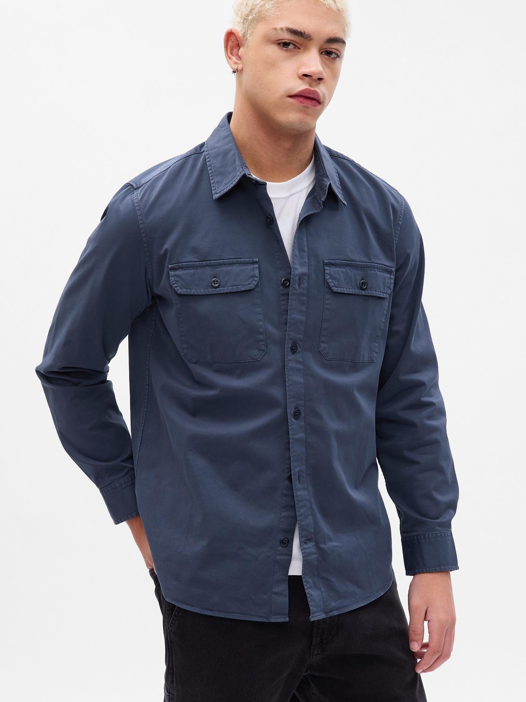 Blue Two-Pocket Utility Shirt - Image 1 of 1