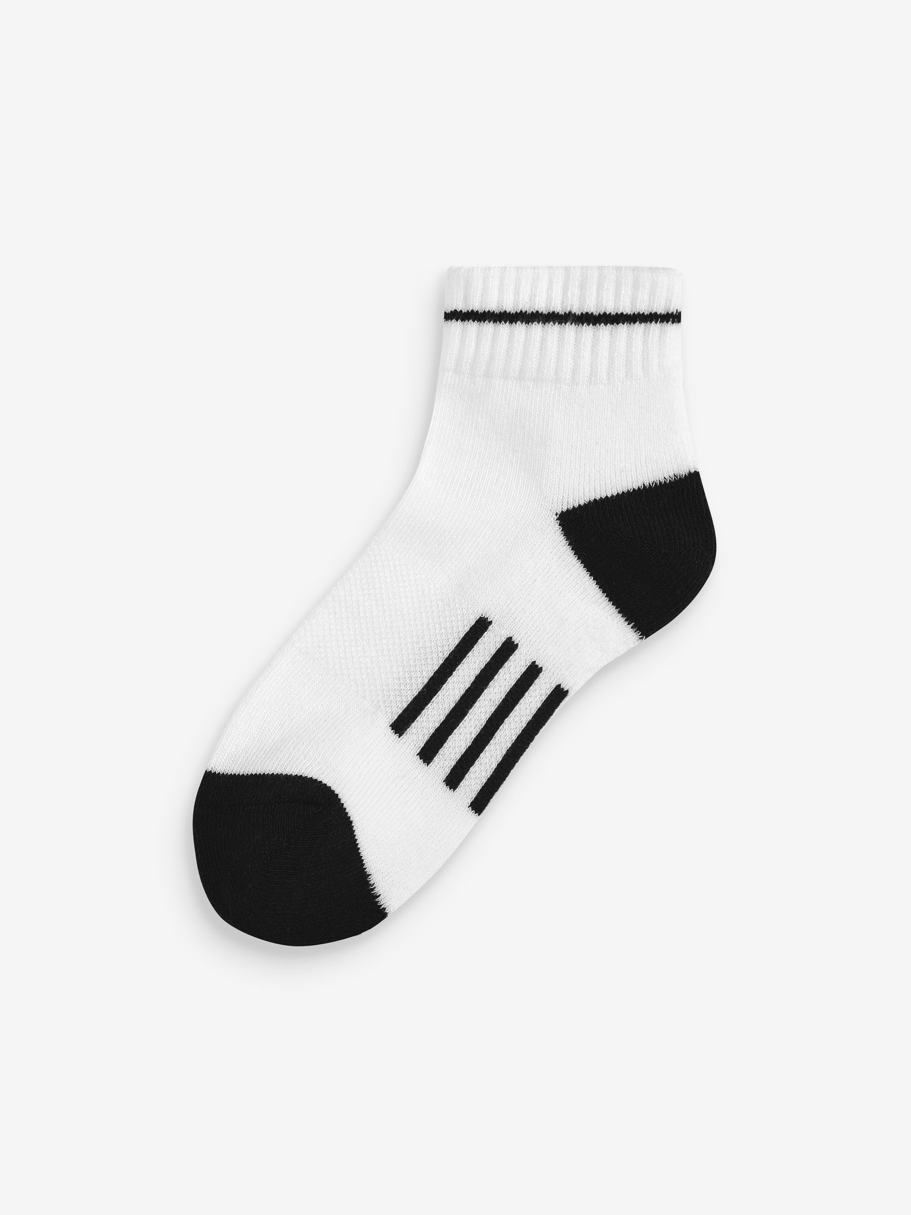 White Kids 3 Pack Quarter Crew Socks - Image 2 of 4
