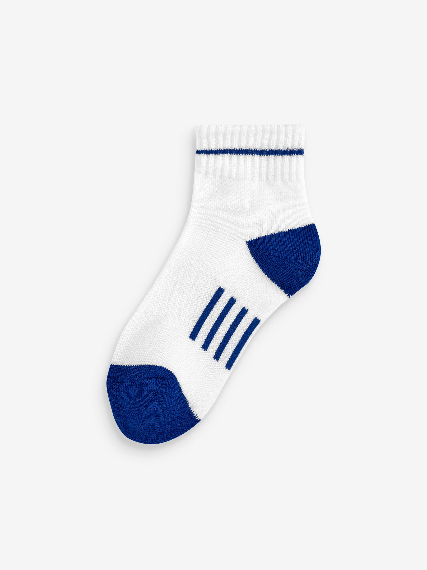 White Kids 3 Pack Quarter Crew Socks - Image 3 of 4