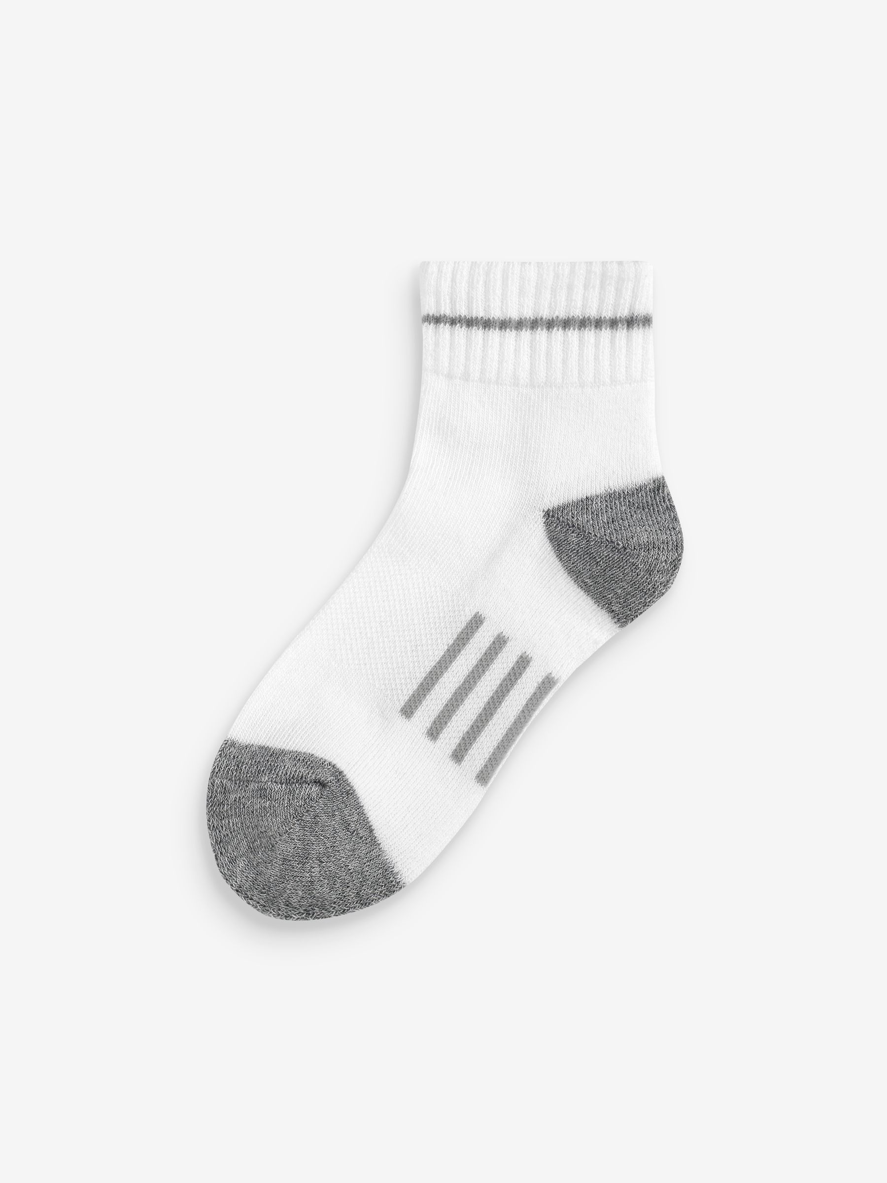 White Kids 3 Pack Quarter Crew Socks - Image 4 of 4
