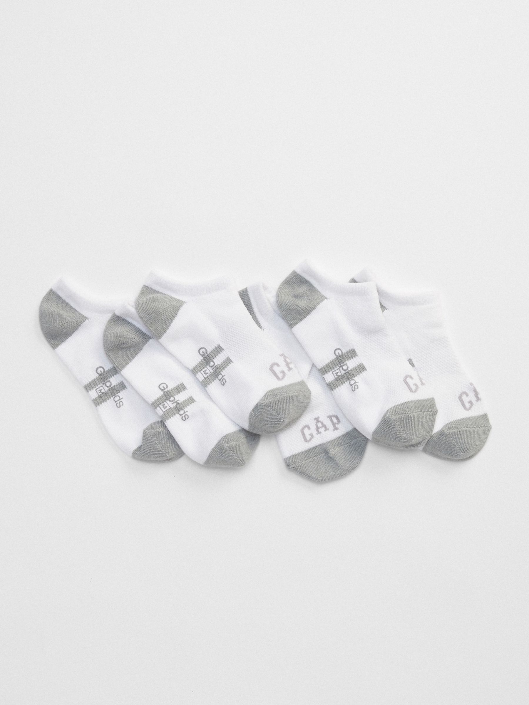 White Logo Ankle Socks 3-Pack - Image 1 of 2