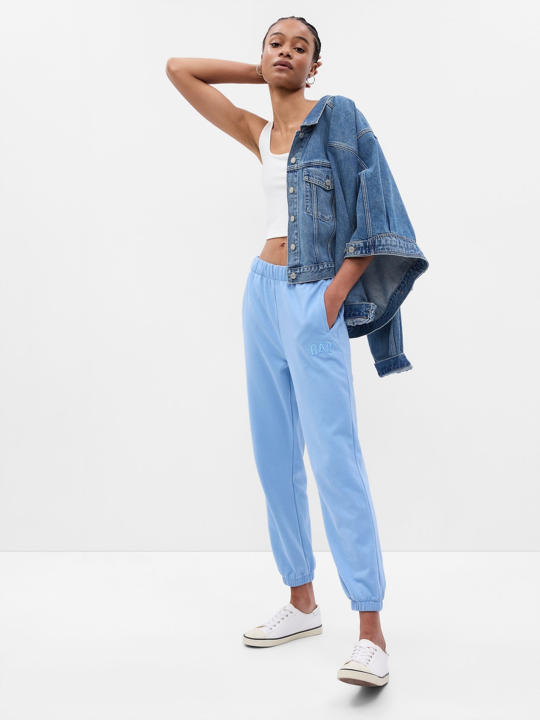 Blue Vintage Soft Logo Joggers - Image 1 of 2