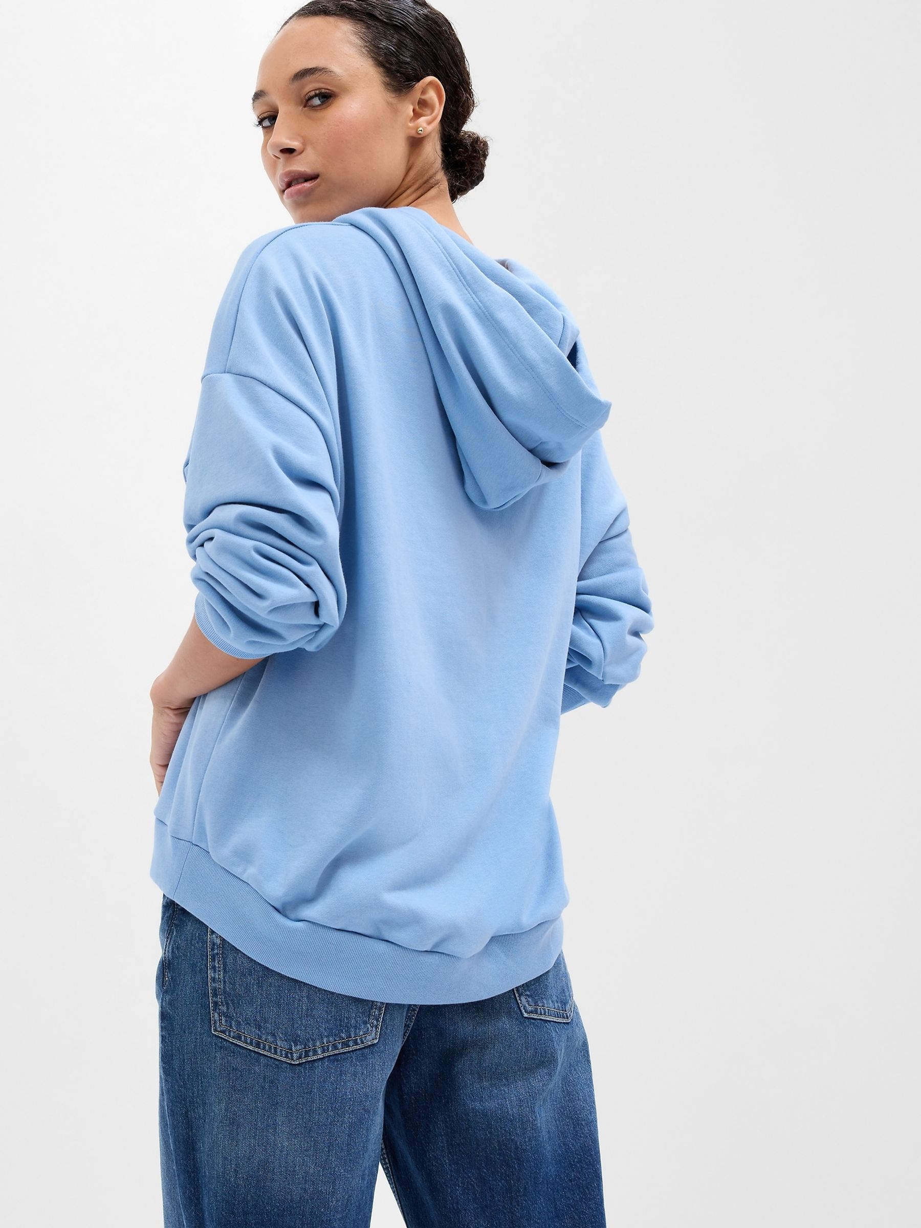 Blue Logo Long Sleeve Hoodie - Image 2 of 5