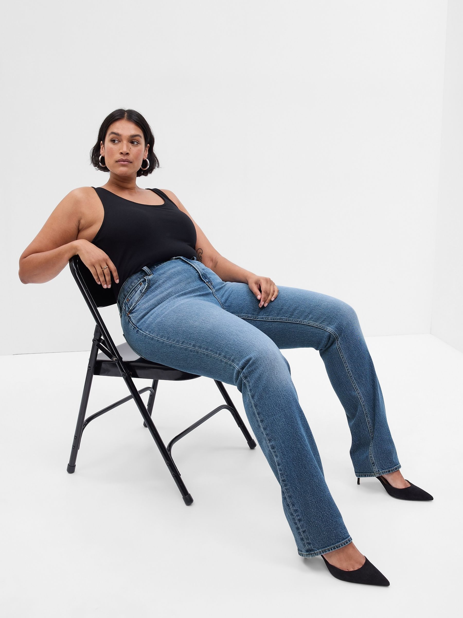Blue 90s Straight Jeans with Washwell - Image 1 of 1