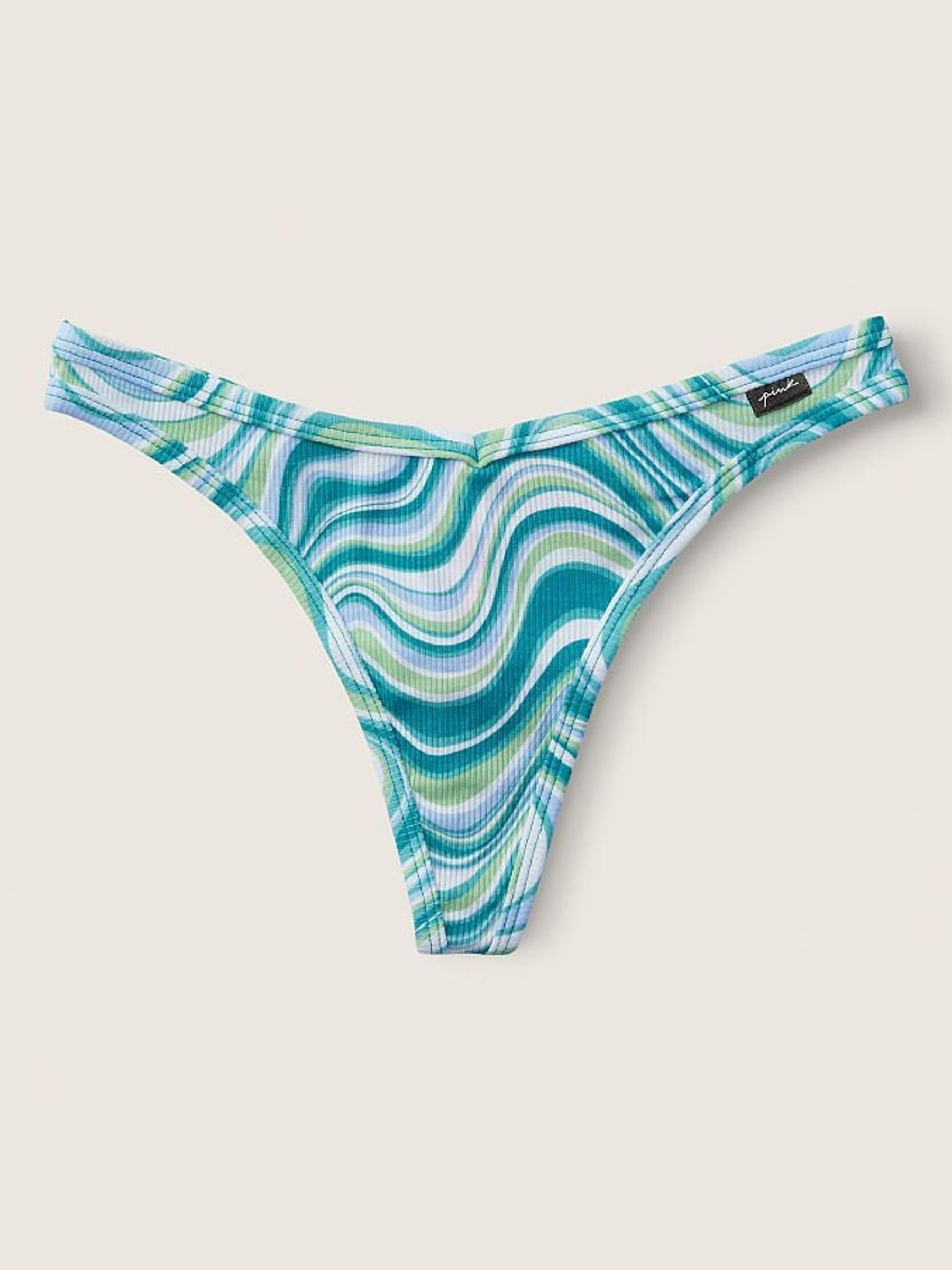 Water Park Marble Print Cotton Thong Knickers - Image 1 of 1 Water Park Marble Print Cotton Thong Knickers - Image 1 of 1