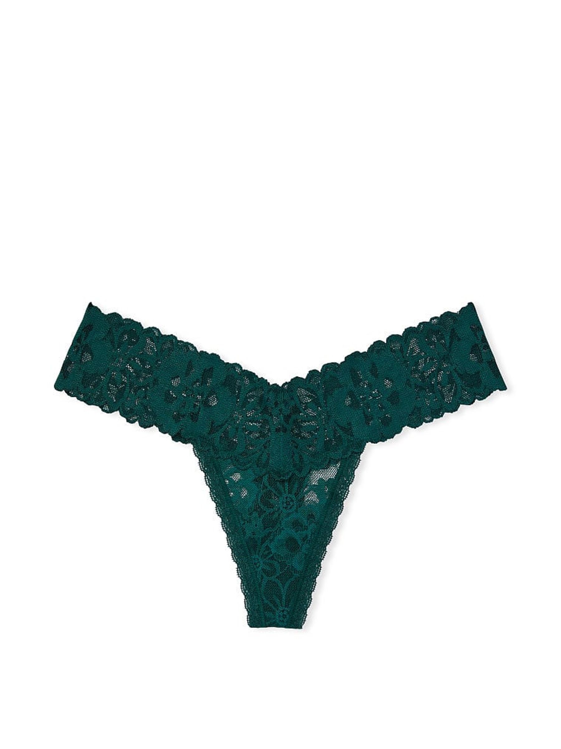 Black Ivy Thong Lace Knickers - Image 3 of 3