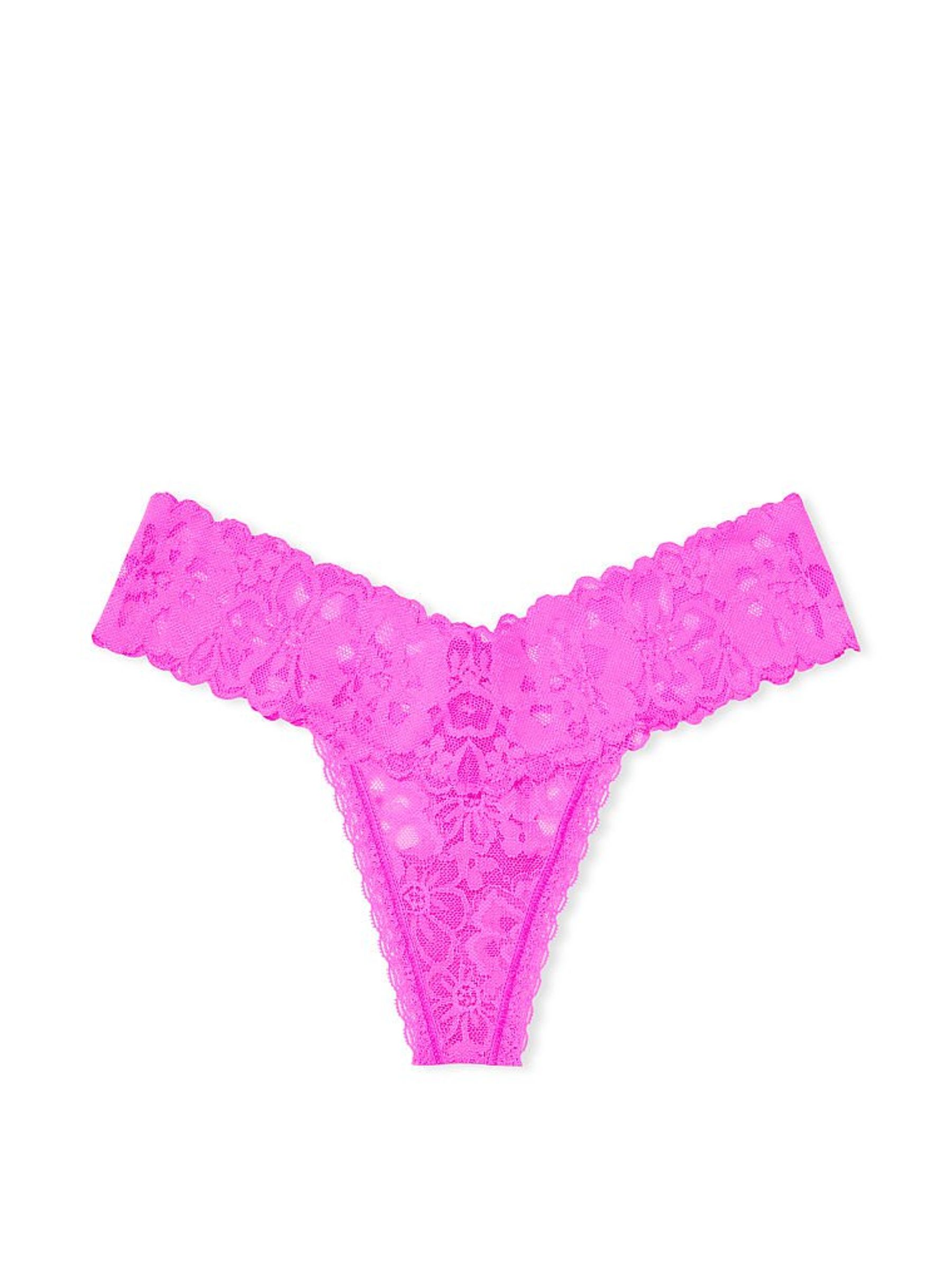 Pink Berry Lace Thong Knickers - Image 3 of 3
