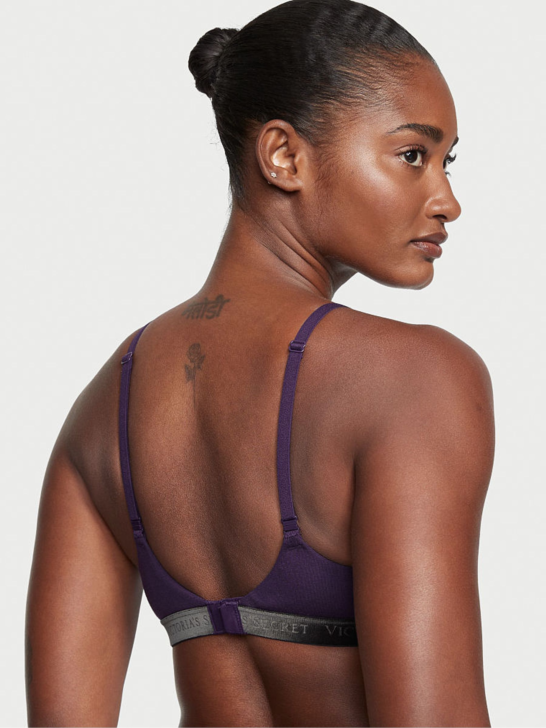 Gothic Purple Smooth Logo Strap Lightly Lined T-Shirt Bra - Image 2 of 3