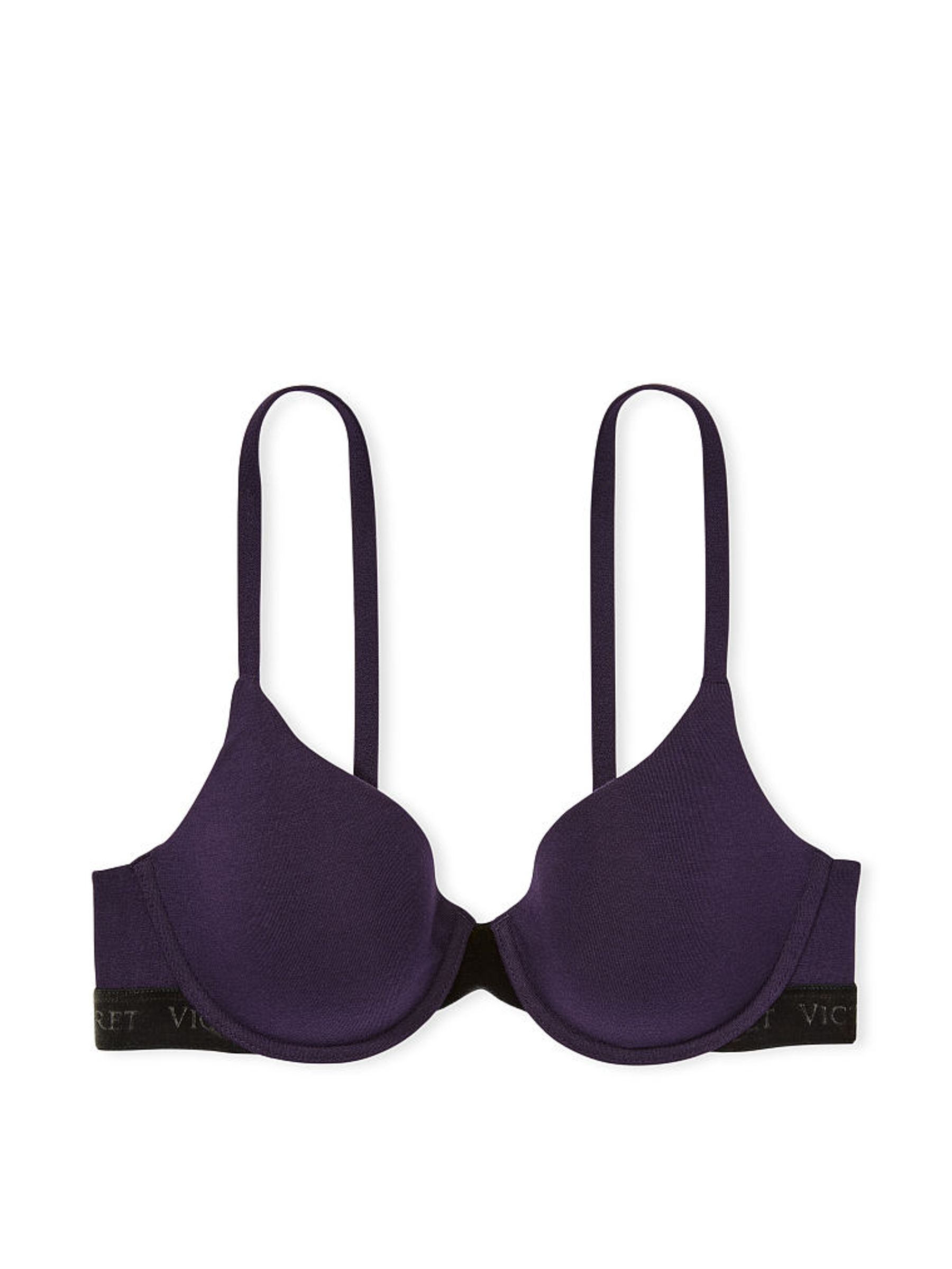 Gothic Purple Smooth Logo Strap Lightly Lined T-Shirt Bra - Image 3 of 3