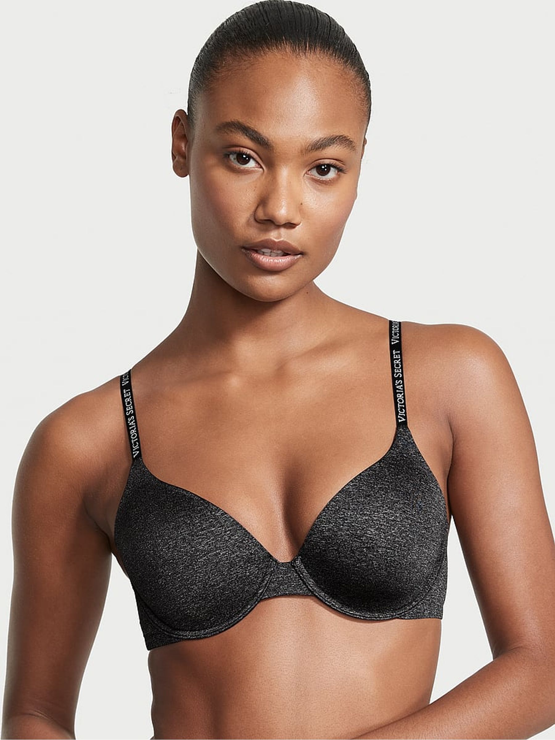 Black Shine Full Cup Push Up Bra - Image 1 of 3
