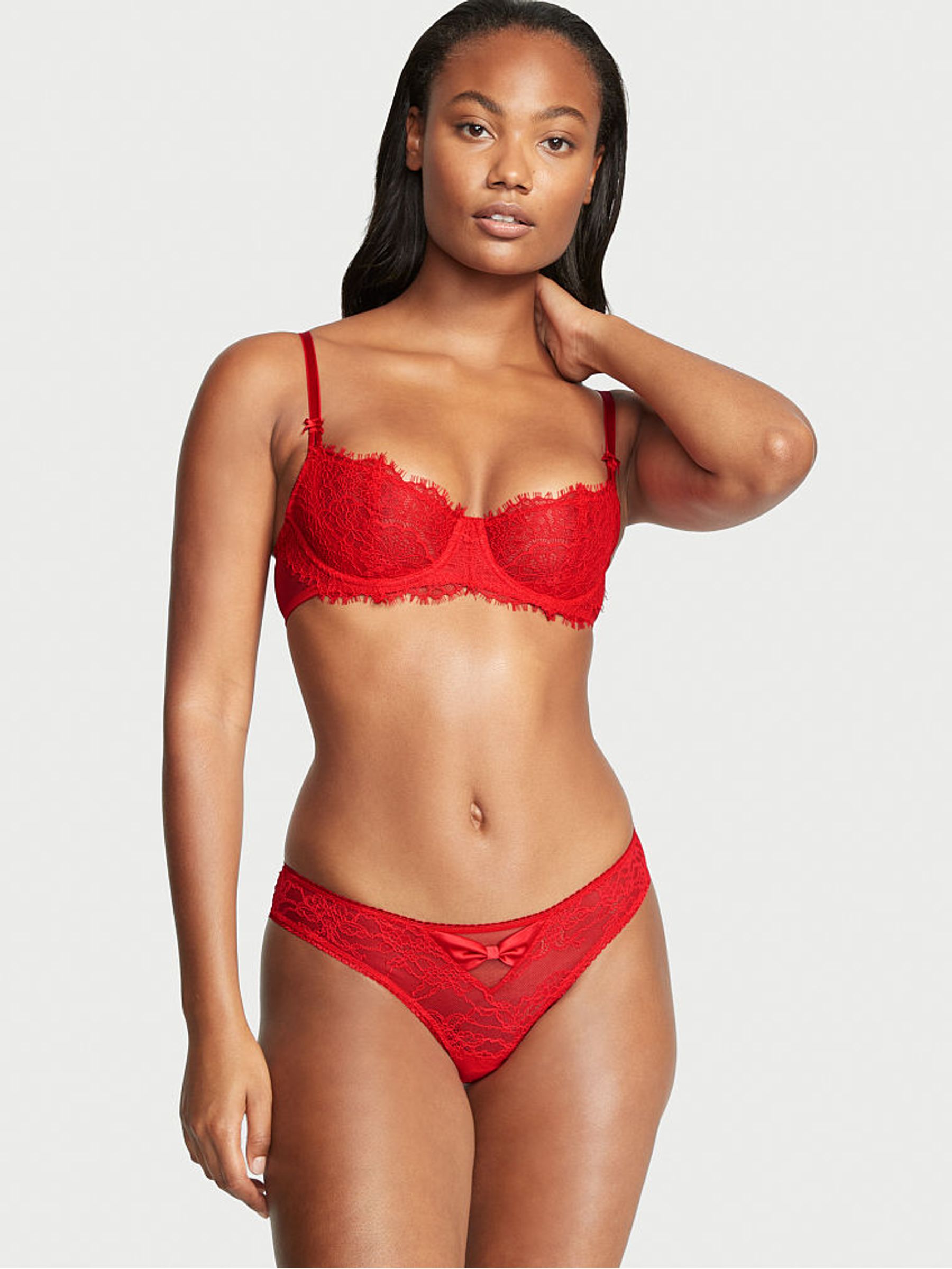 Lipstick Red Cheeky Lace Knickers - Image 1 of 3