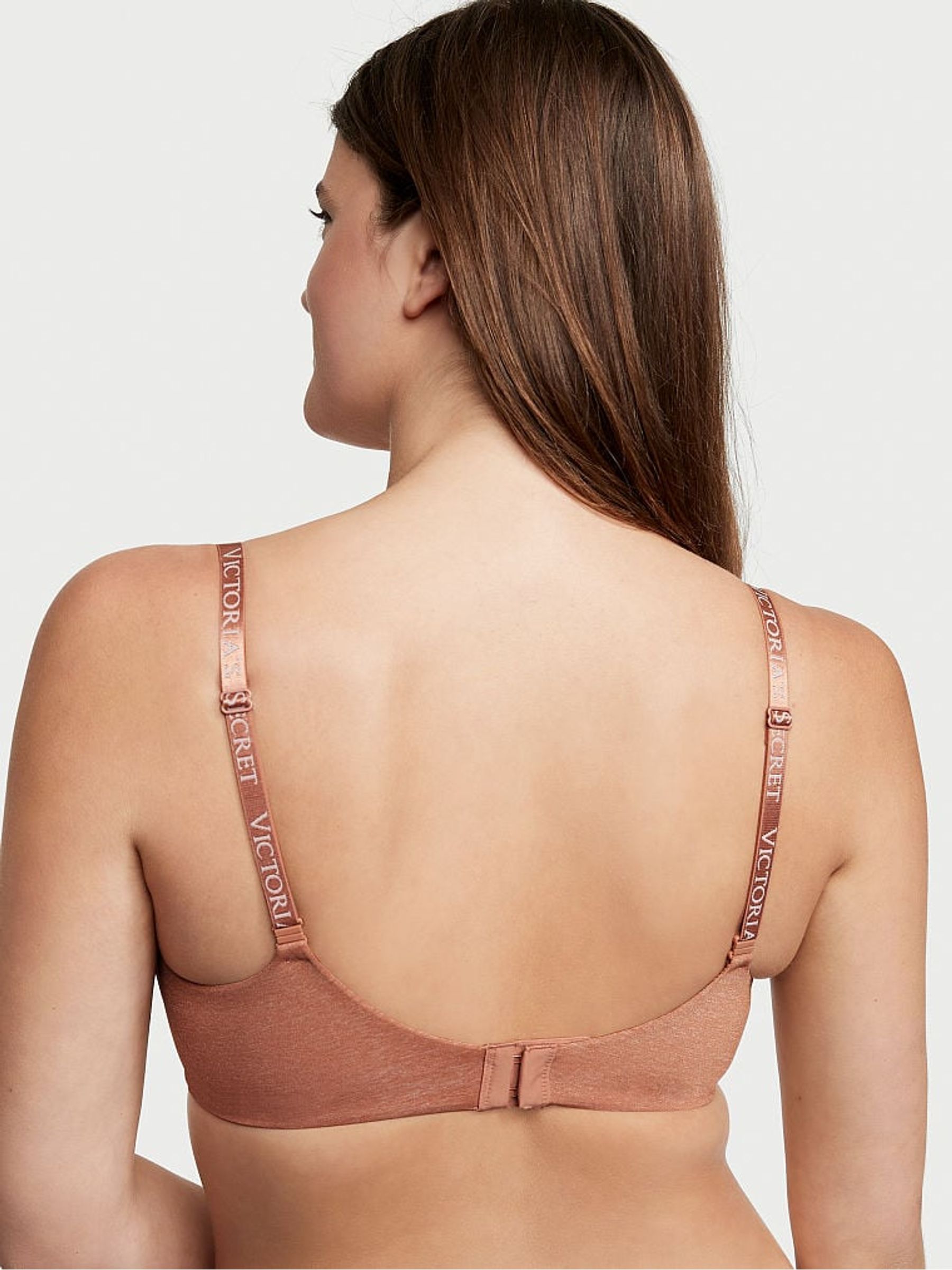 Brilliant Blush Nude Demi Logo Strap Bra - Image 2 of 3