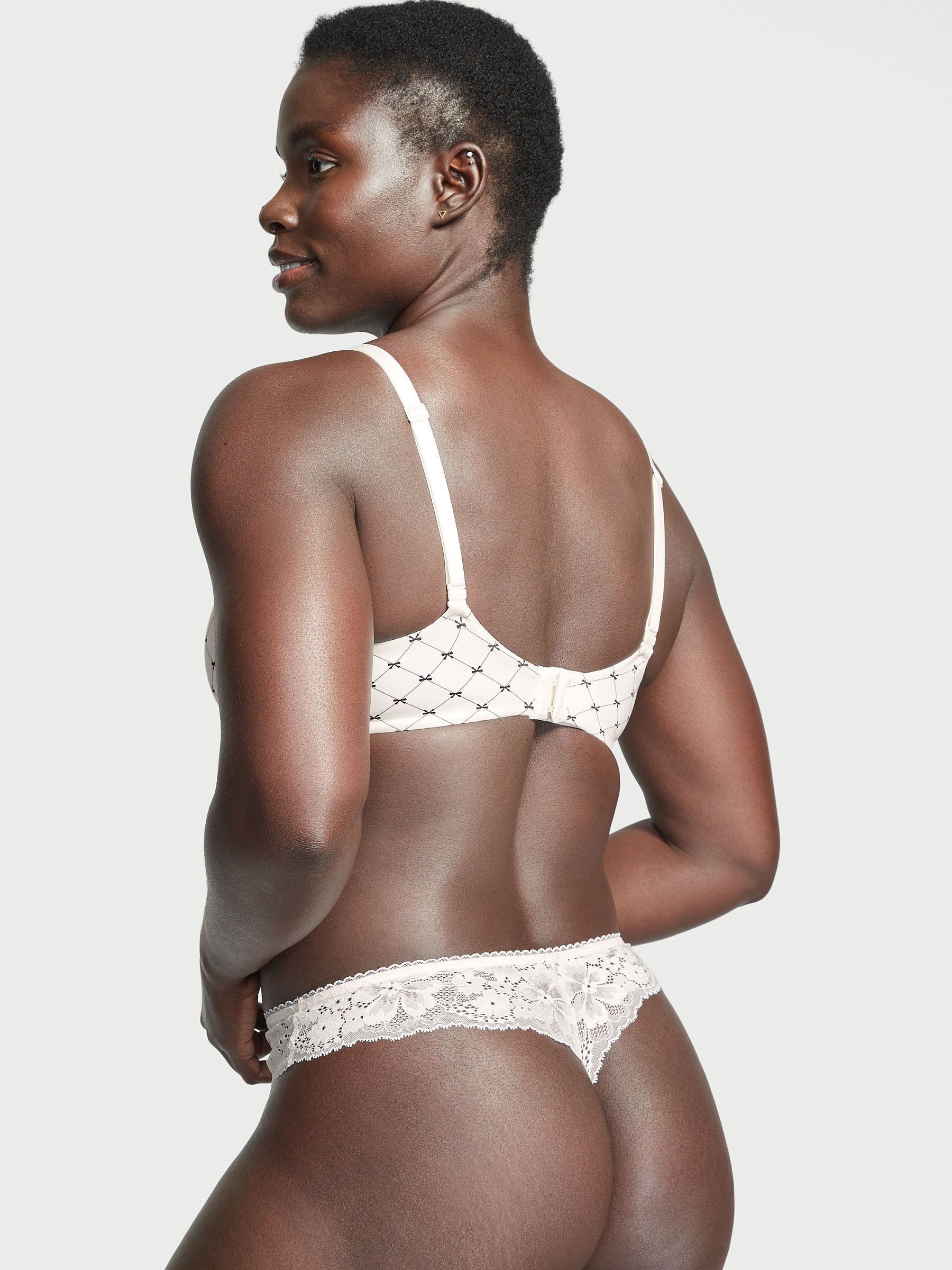 White Bow Smooth Lightly Lined Demi Bra - Image 2 of 3